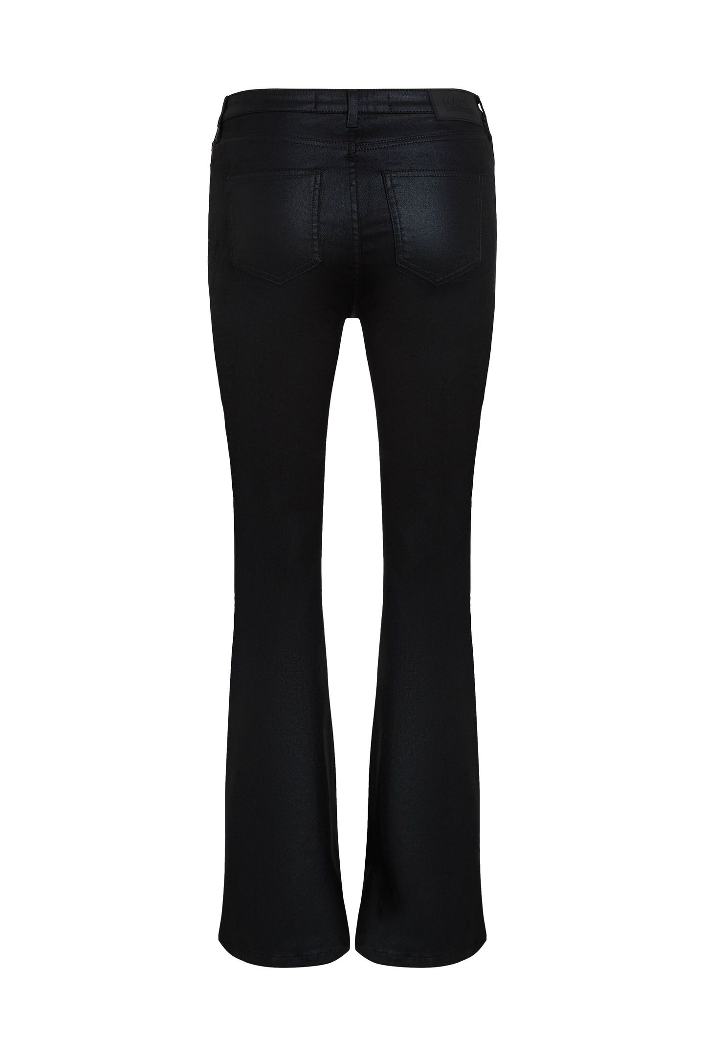 COATED BOOTCUT JEANS BLACK DENIM 2