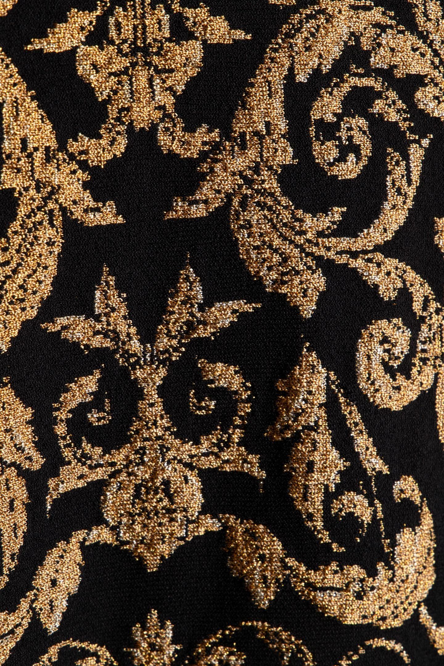 BAROQUE JACQUARD KNIT PULLOVER BLACK 4