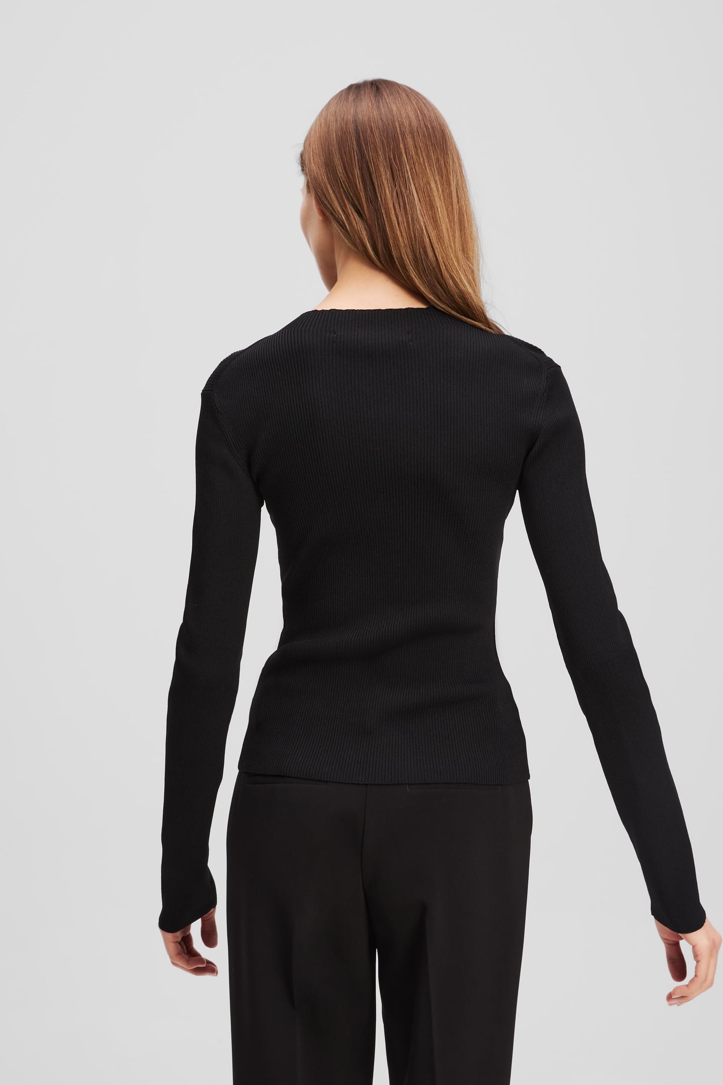LONGSLEEVE RIBBED MOCK NECK BLACK 2