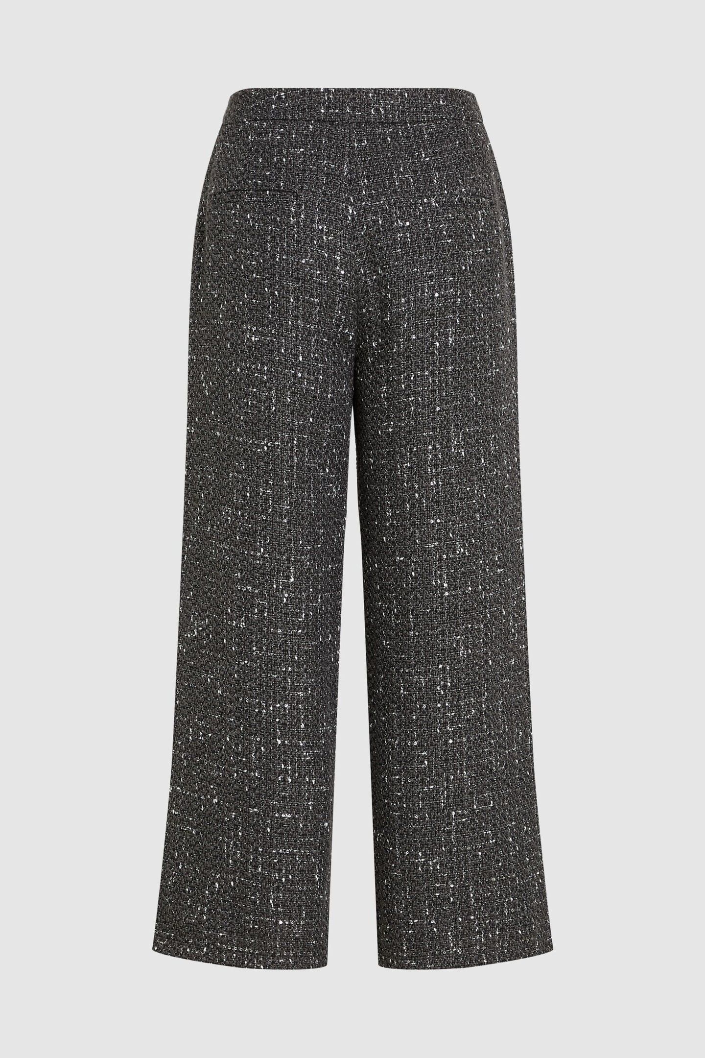 BOUCLE WIDE LEG PANTS GREY BOUCLE 2