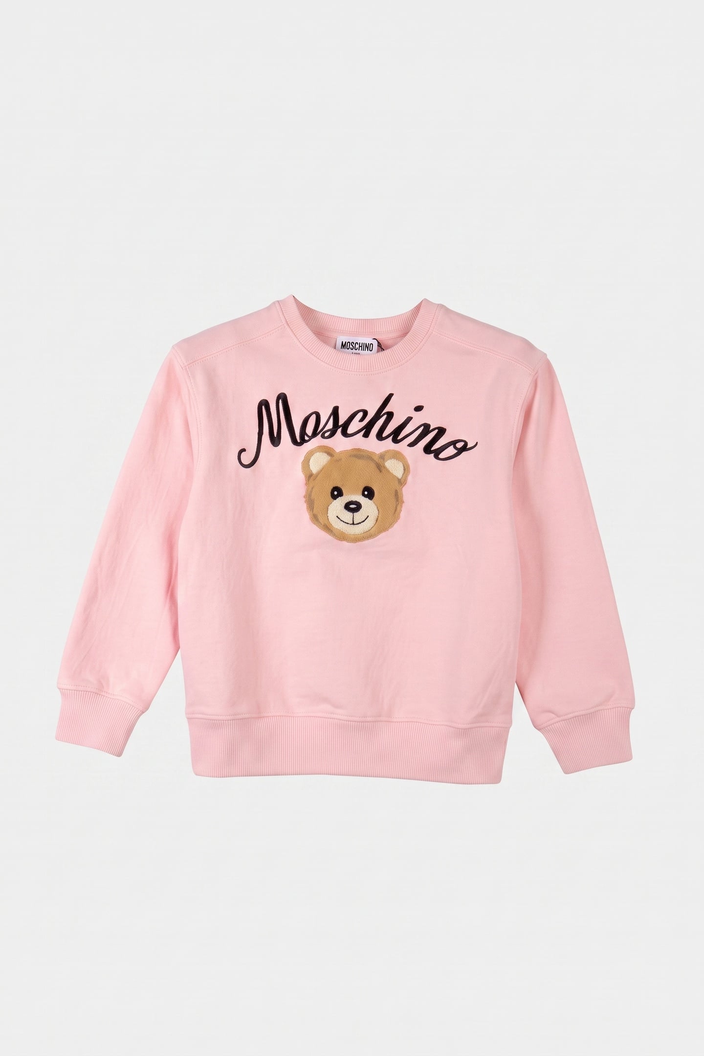 UNISEX MOSCHINO TEDDY BEAR COTTON SWEATSHIRT PINK 2