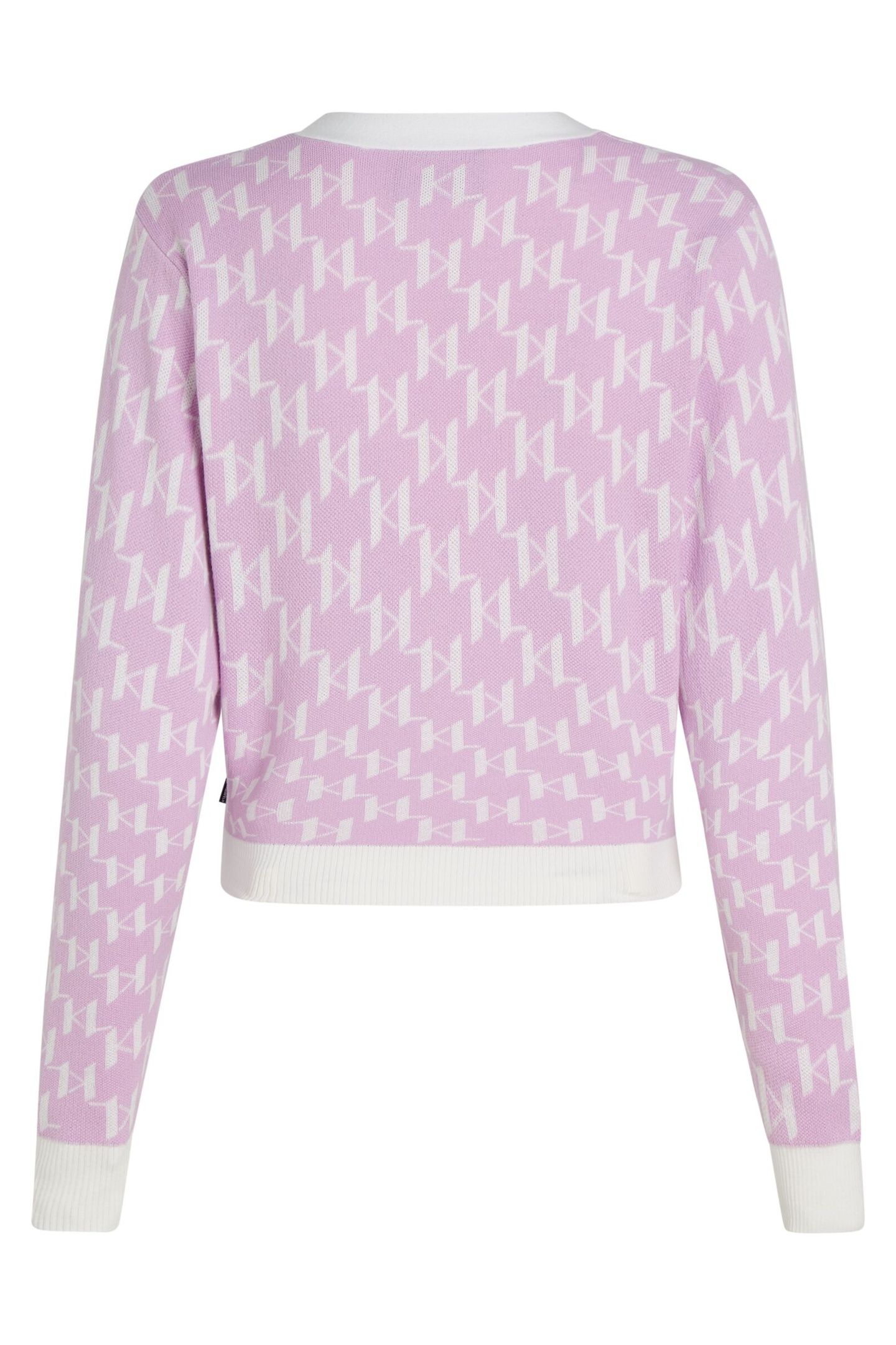 KL MONOGRAM SHORT CARDIGAN MONOGRAM ORCHID BOUQUET 8