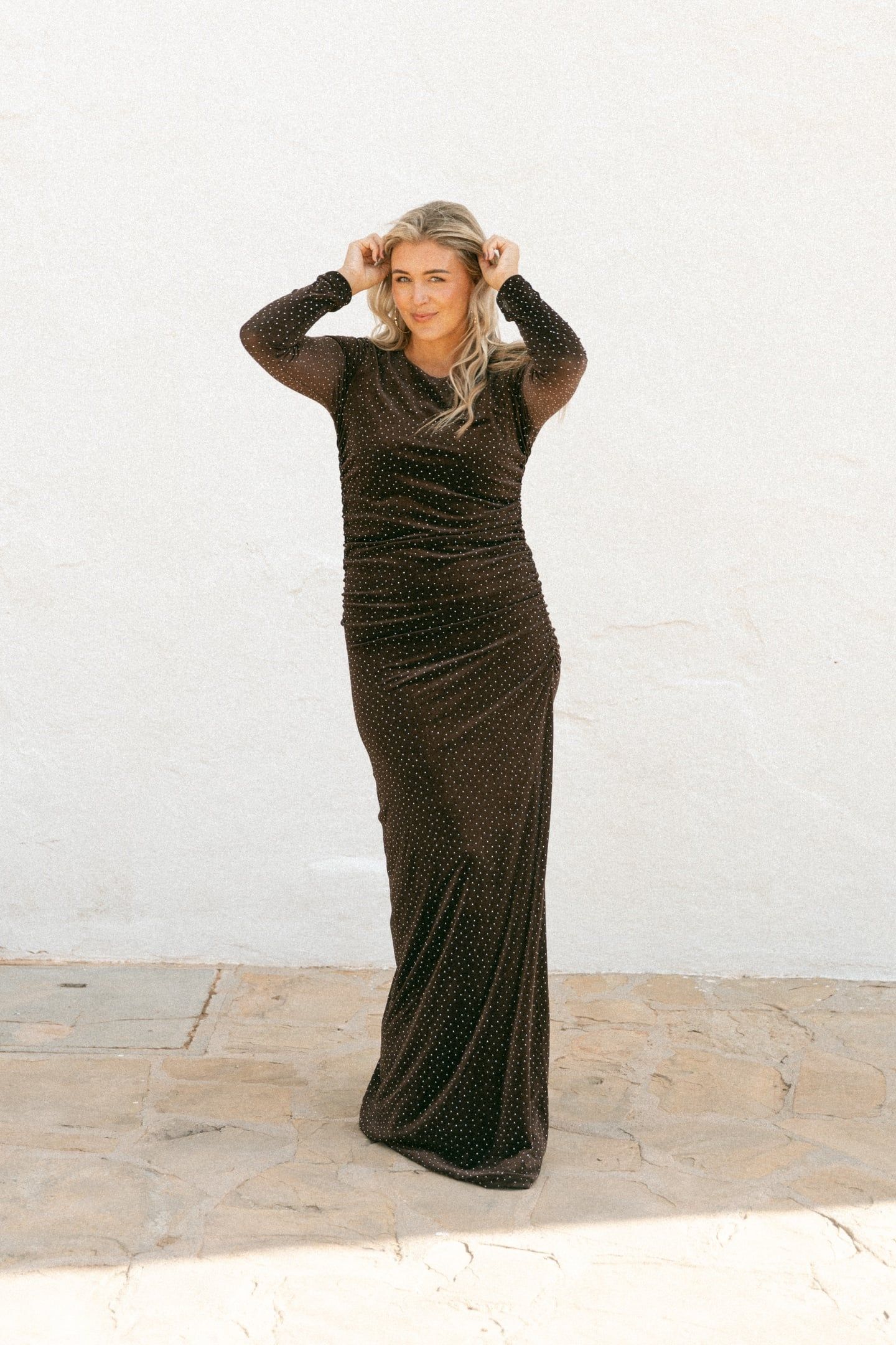 FIESTA DRESS DARK BROWN 1