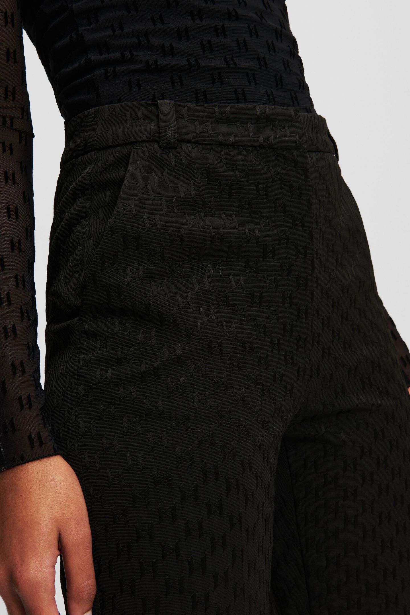 MONOGRAM SUIT PANTS BLACK 6
