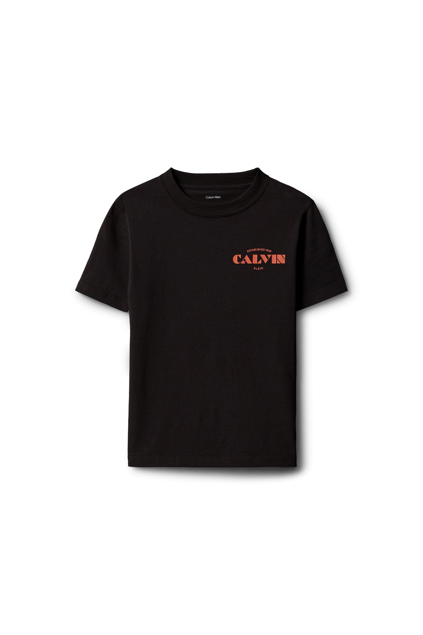 BOYS CALVIN CHEST T-SHIRT BLACK 4