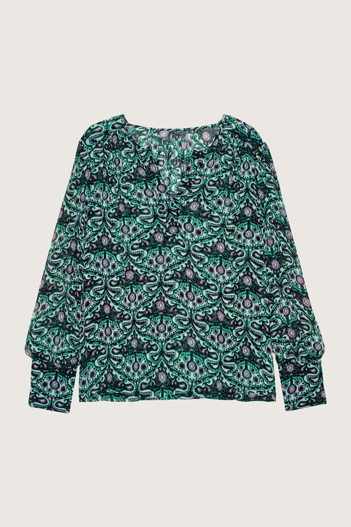 LONG SLEEVES BLOUSE VERT 3