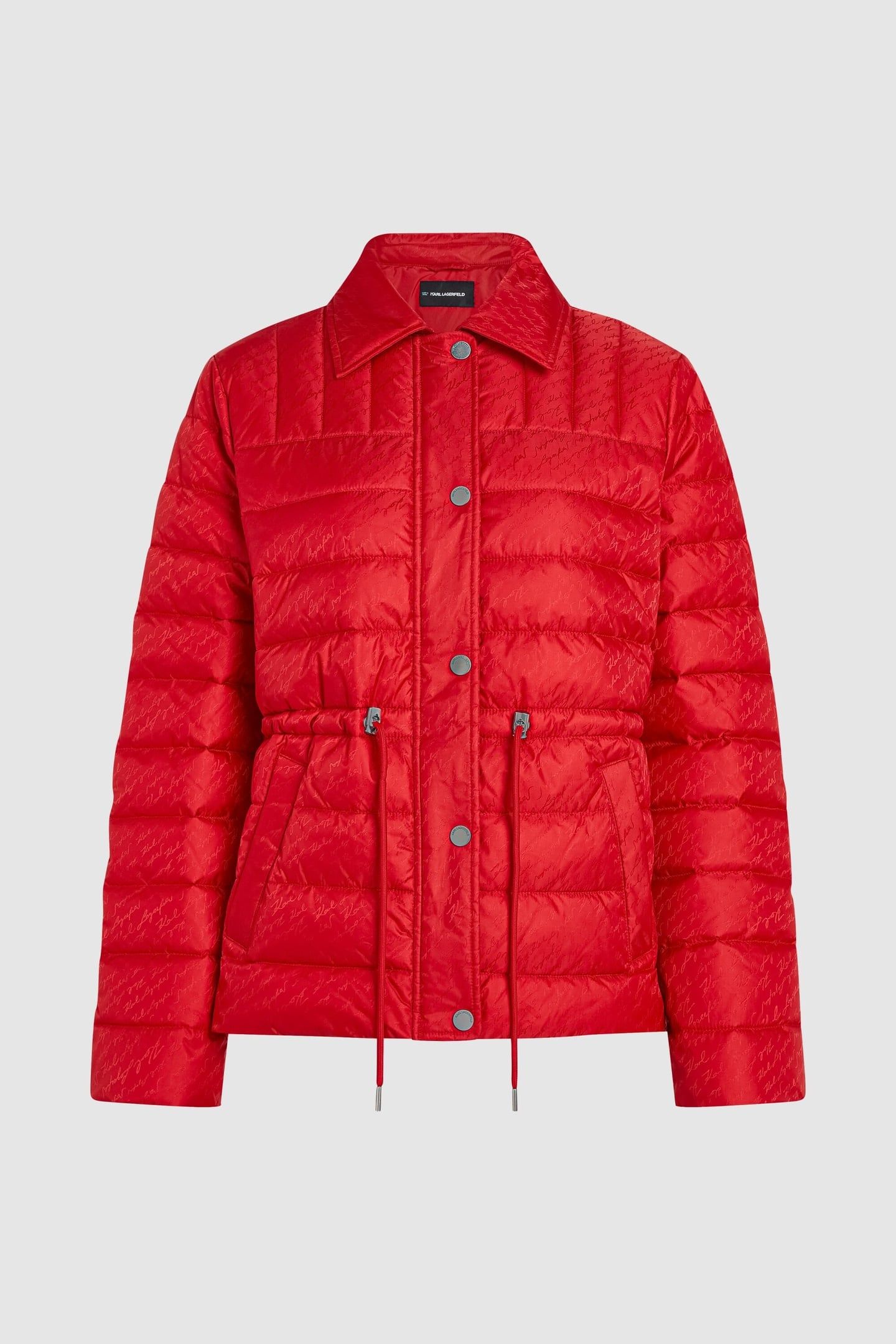 SIGNATURE JACQUARD FITTED PUFFER 1