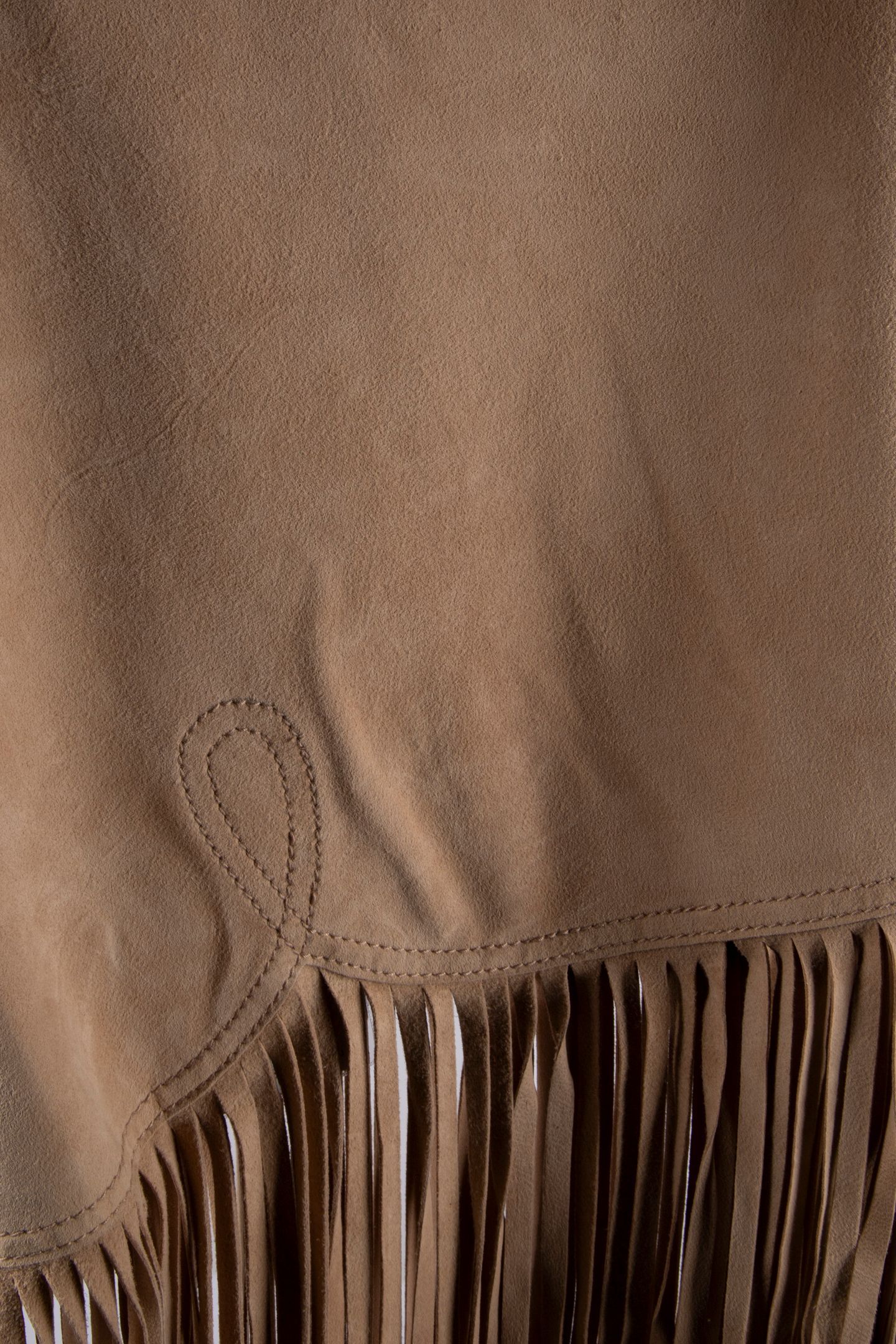 SUEDE SKIRT WITH FRINGES BEIGE 4