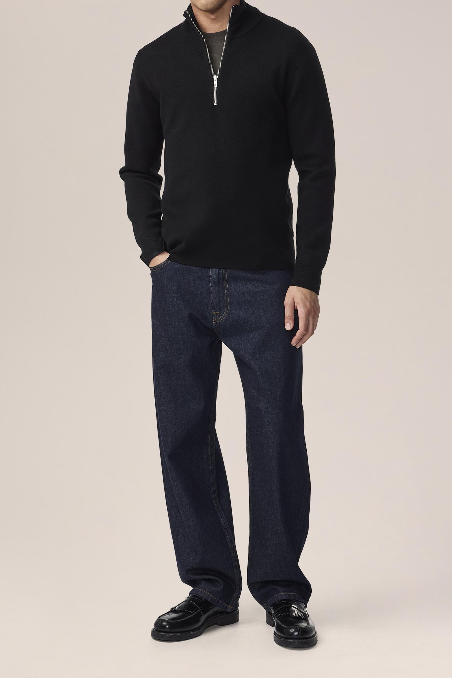 HARALD HALF ZIP 6530 BLACK 1