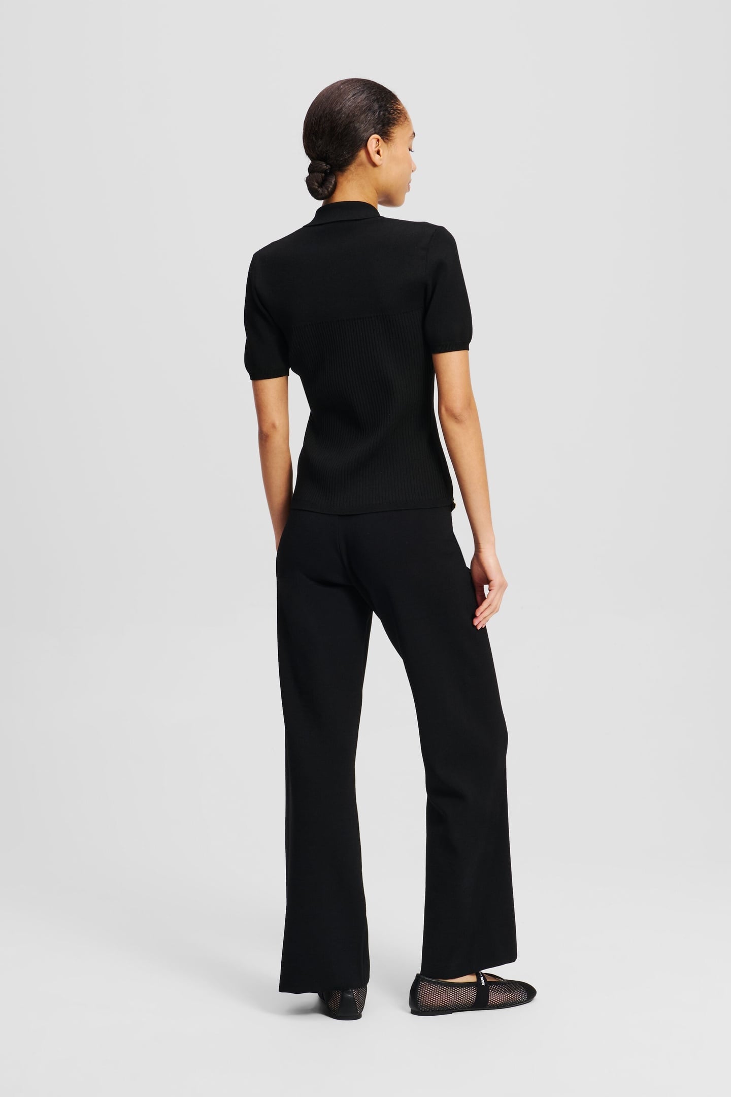 BUTTON KNIT PANTS BLACK 3