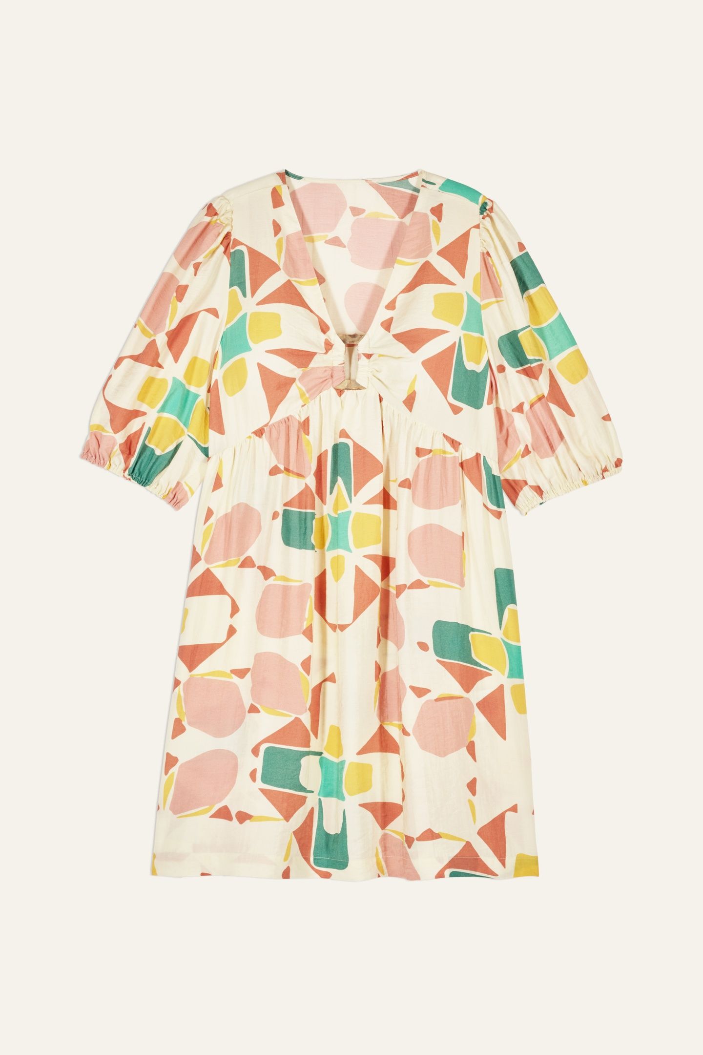 MINI DRESS ECRU 3