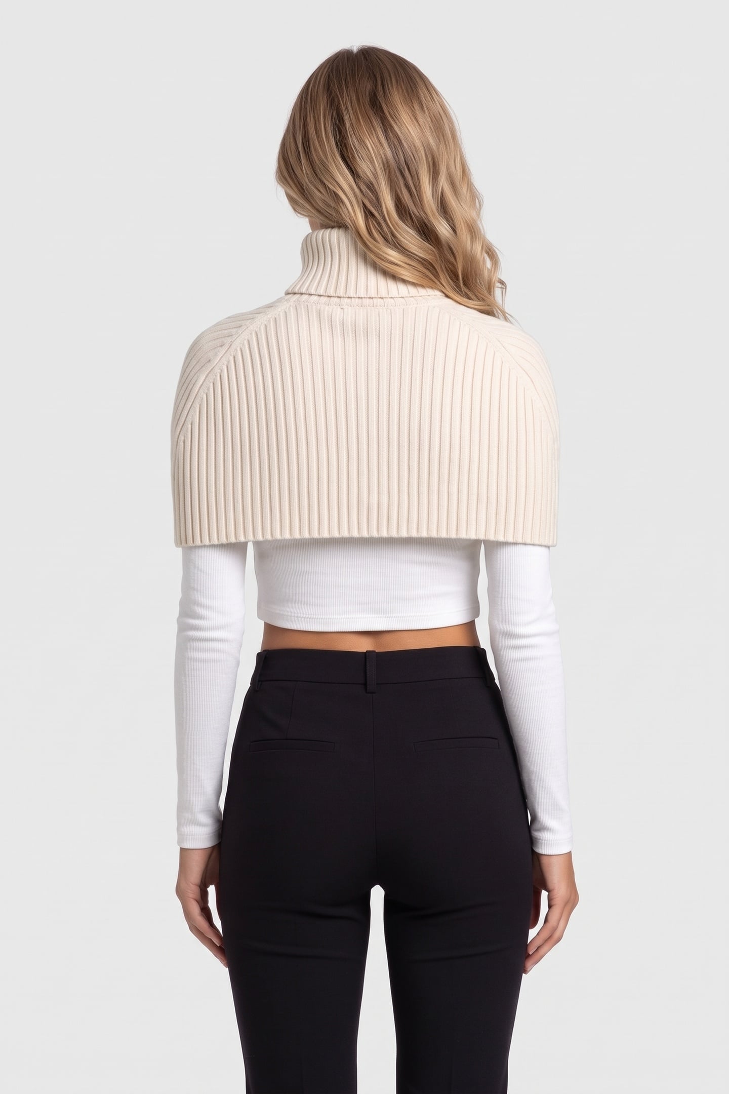 CANDICE RIB CAPE WHITE 2