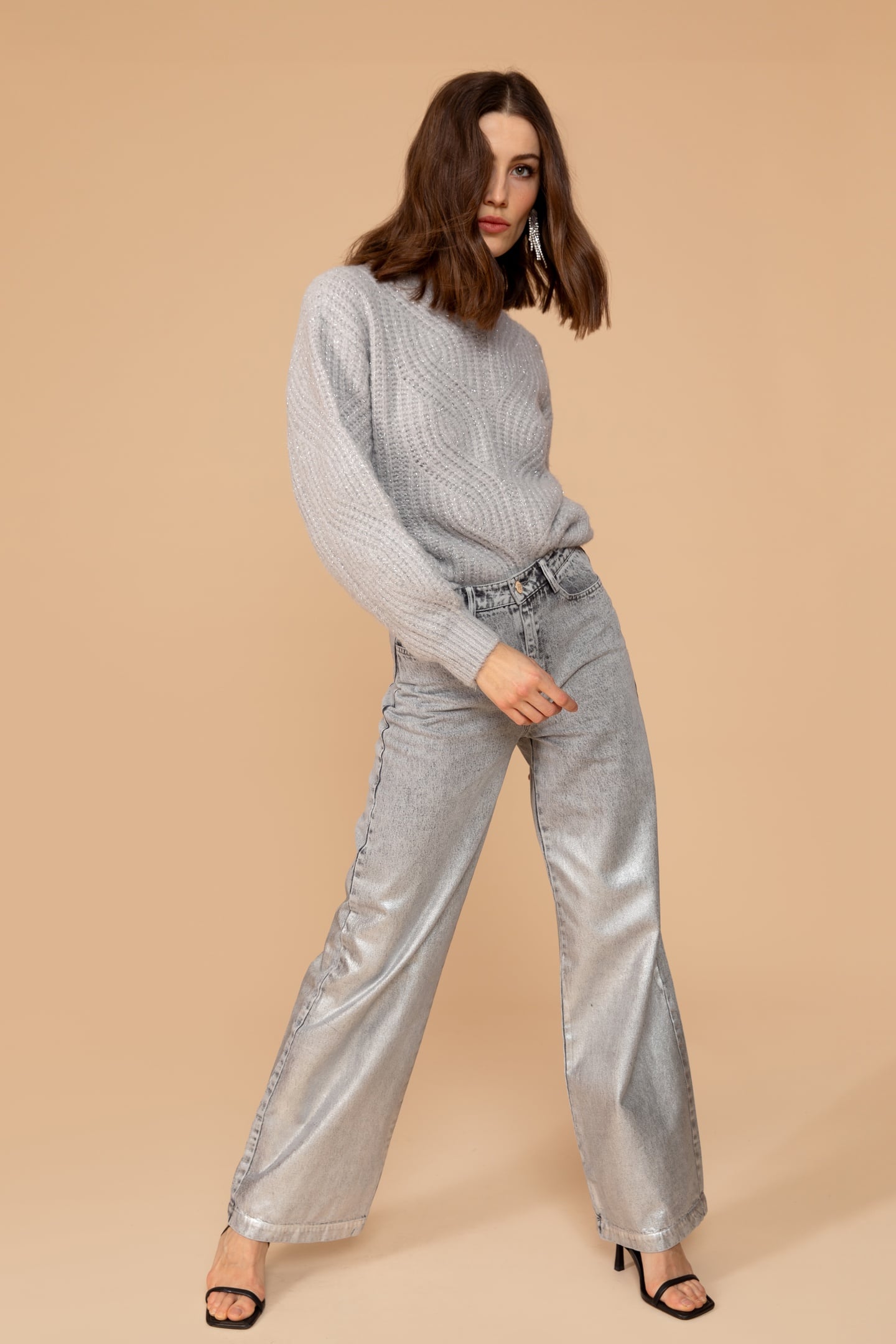 MELODY FOIL JEANS GREY 4
