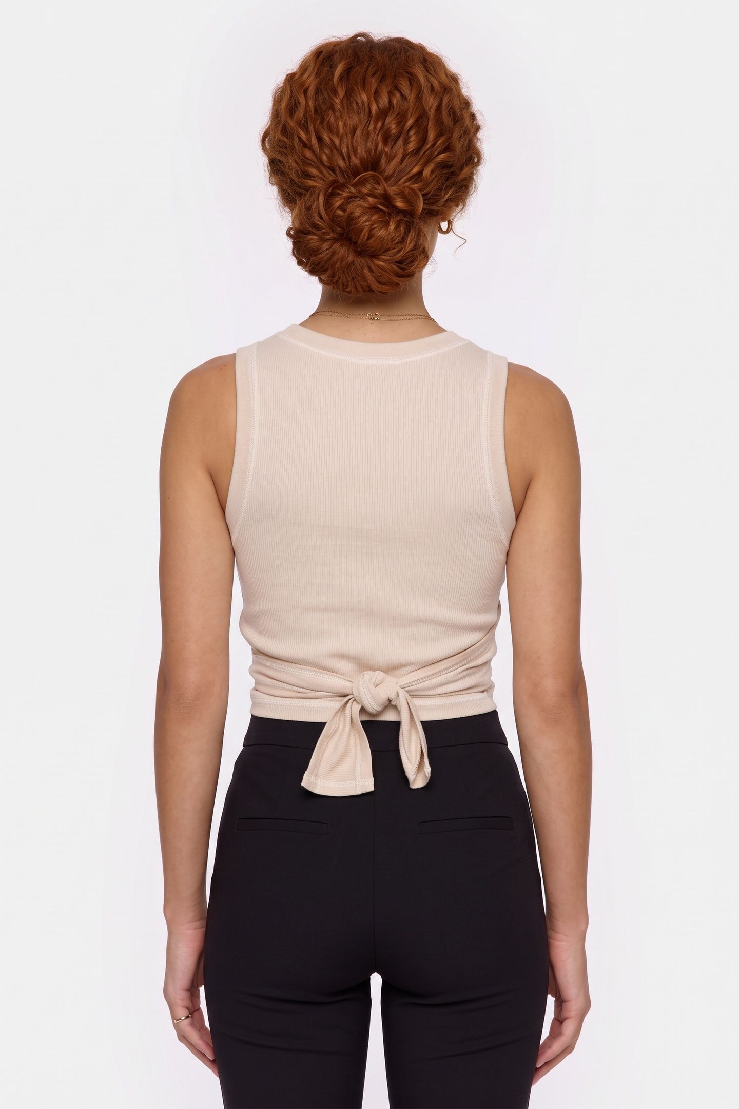 SLEEVELESS TOP ECRU 2