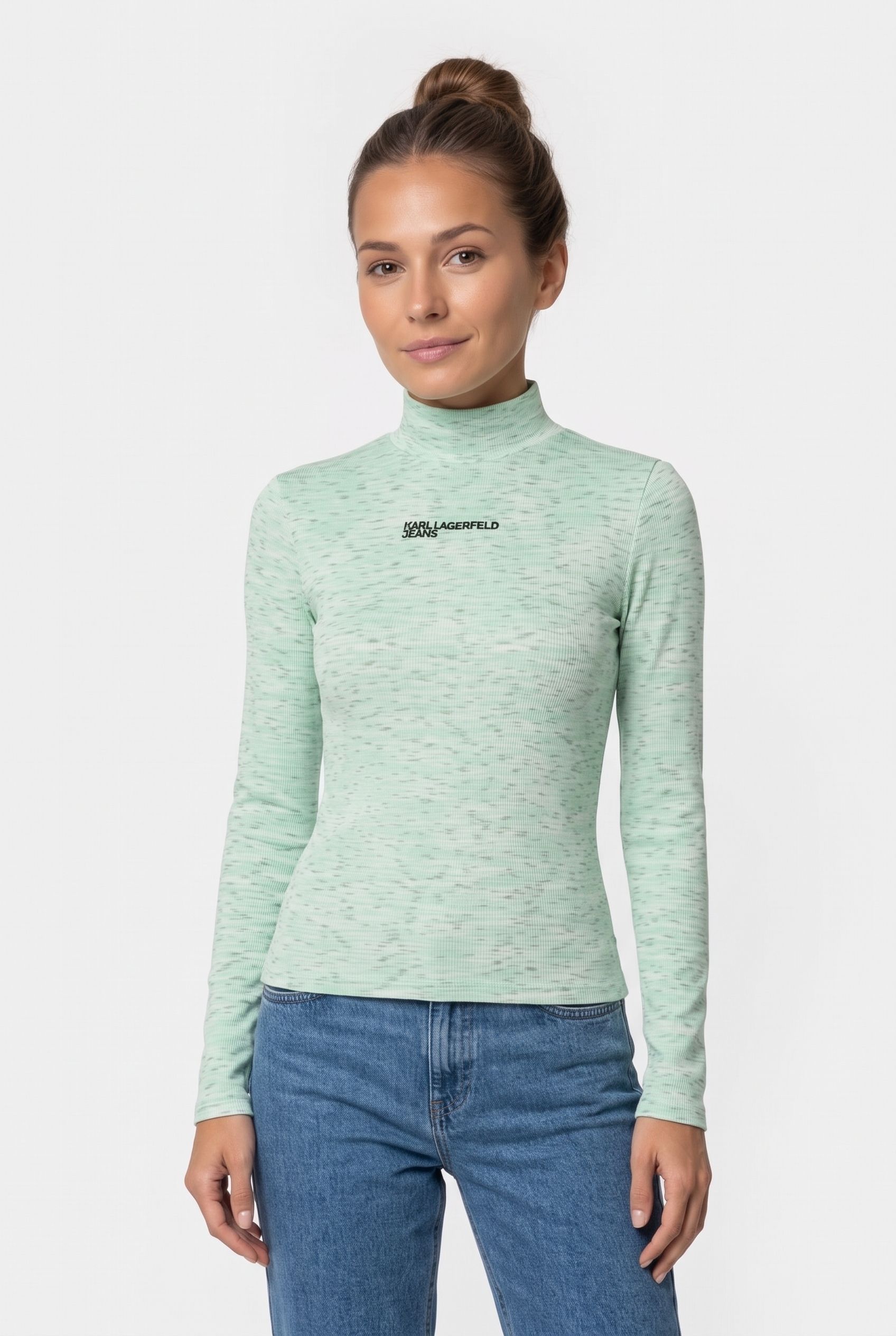 KLJ MOCK NECK KNIT TOP BAY 1