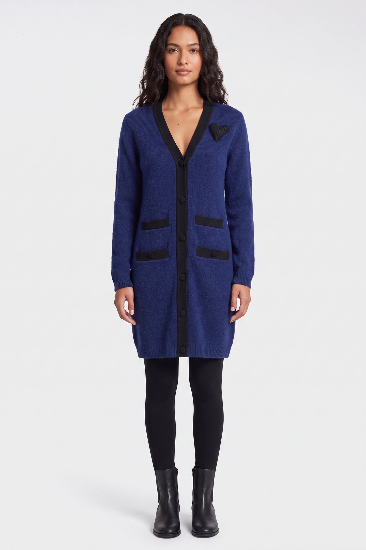 KNITTED JACKET BLUE 1