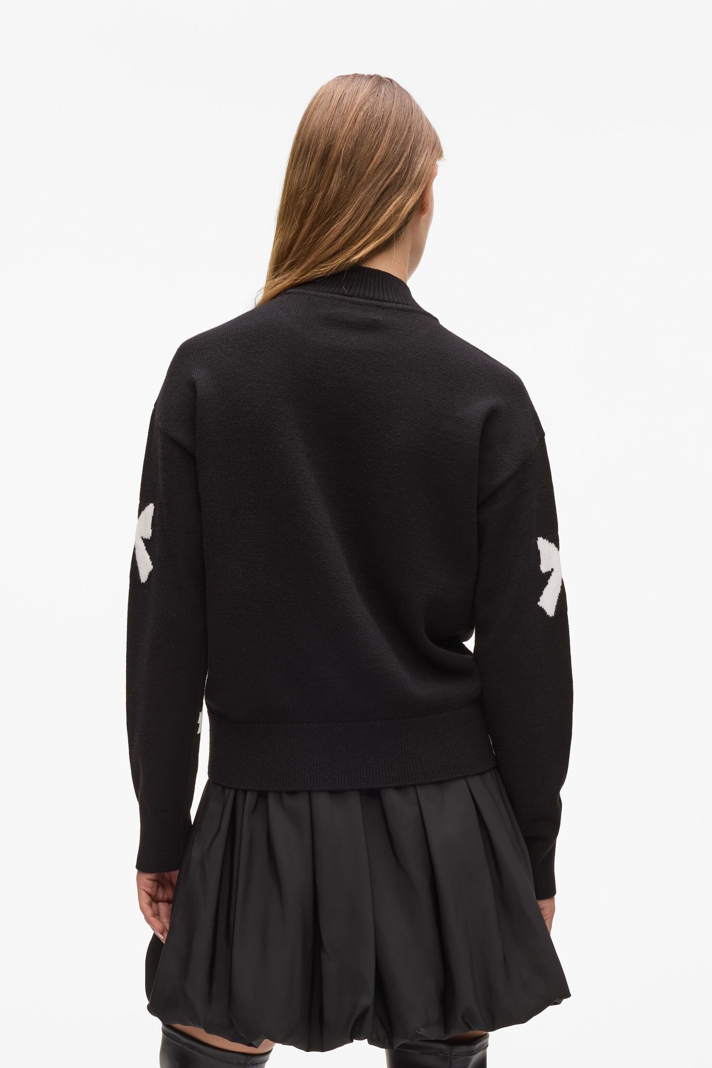 KNITTED BOW SWEATER BLACK 3