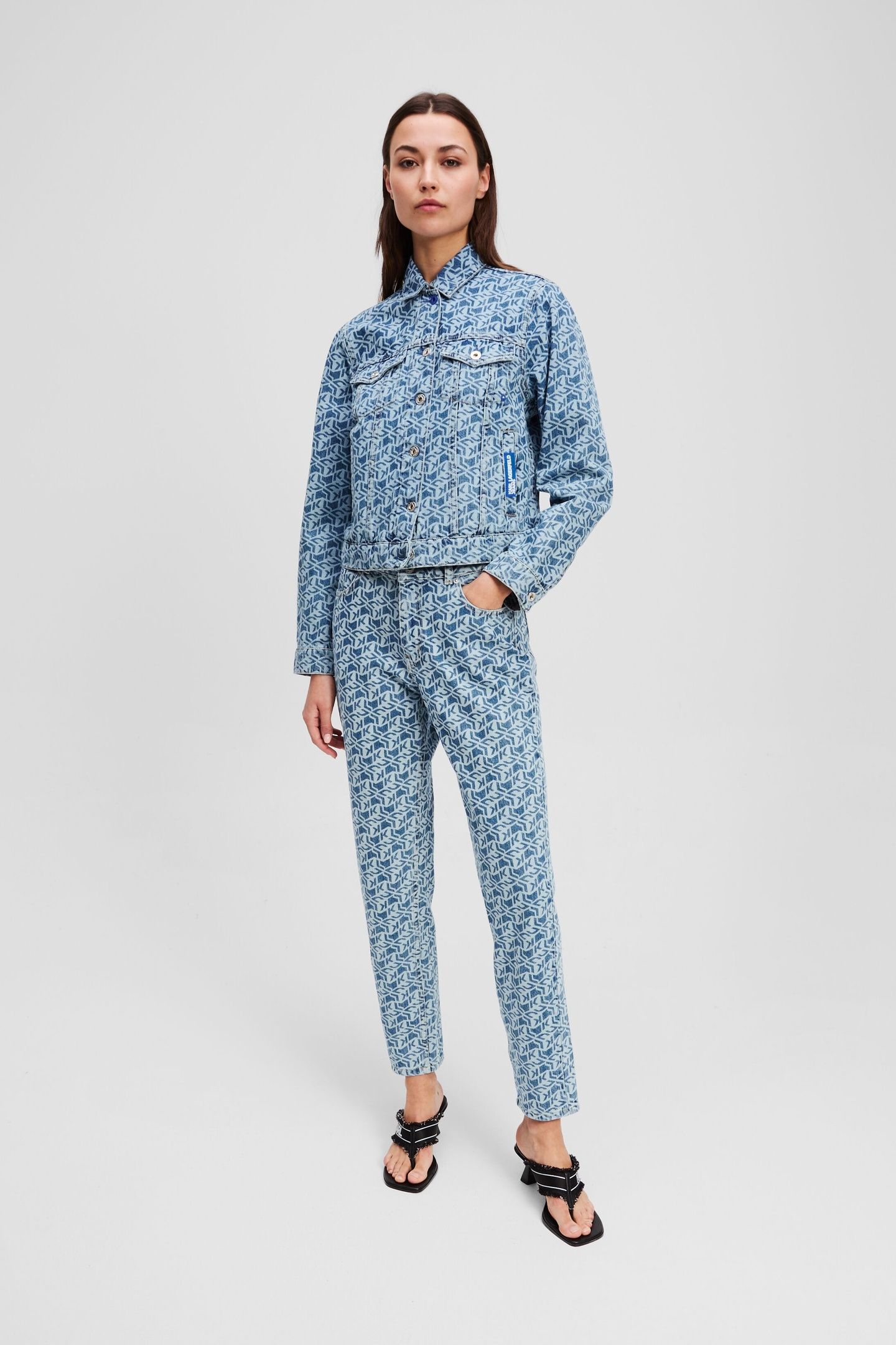 KLJ MOM AOP DENIM MONOGRAM BLUE 2