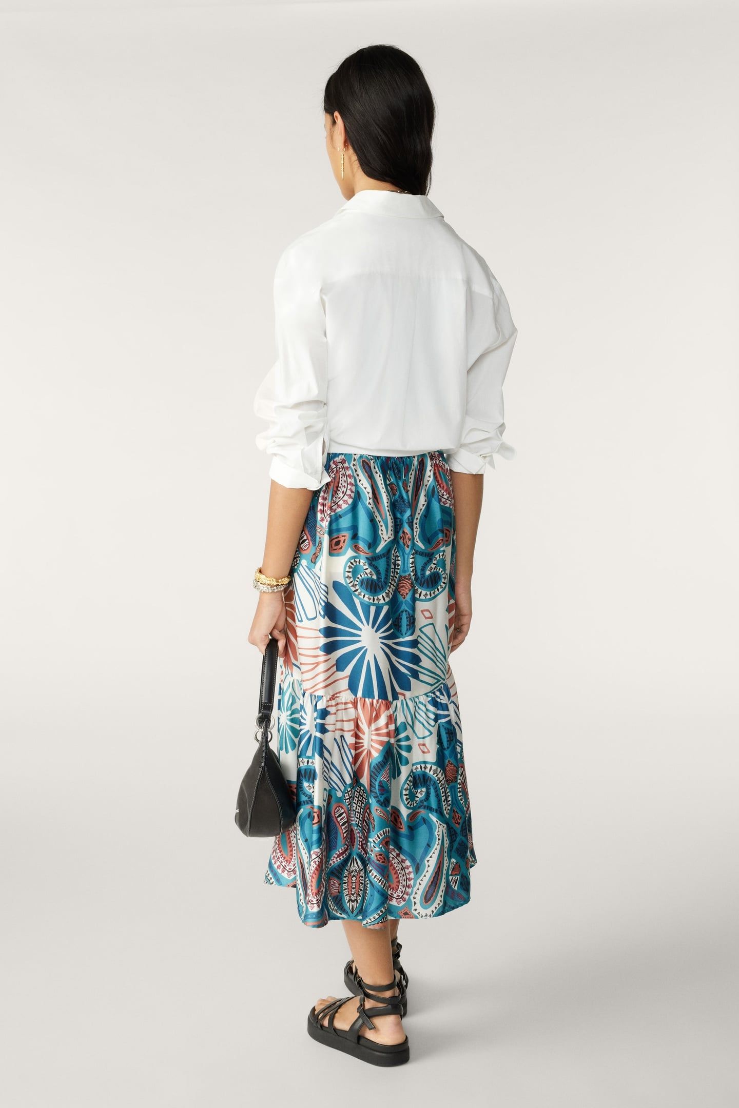 MID-LENGTH SKIRT TURQUOISE 2