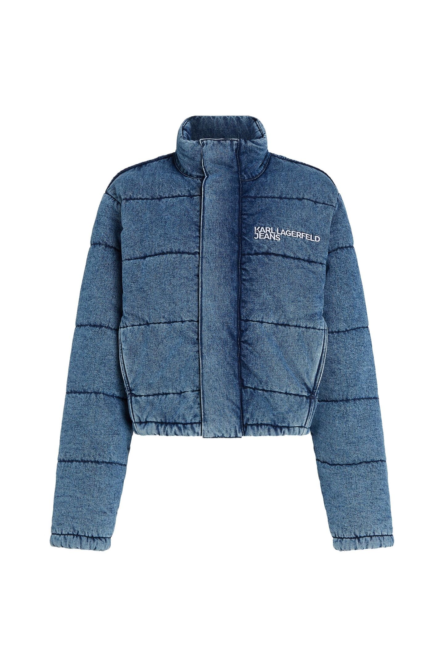 KLJ DENIM PUFFER ACID WASHED BLUE 4