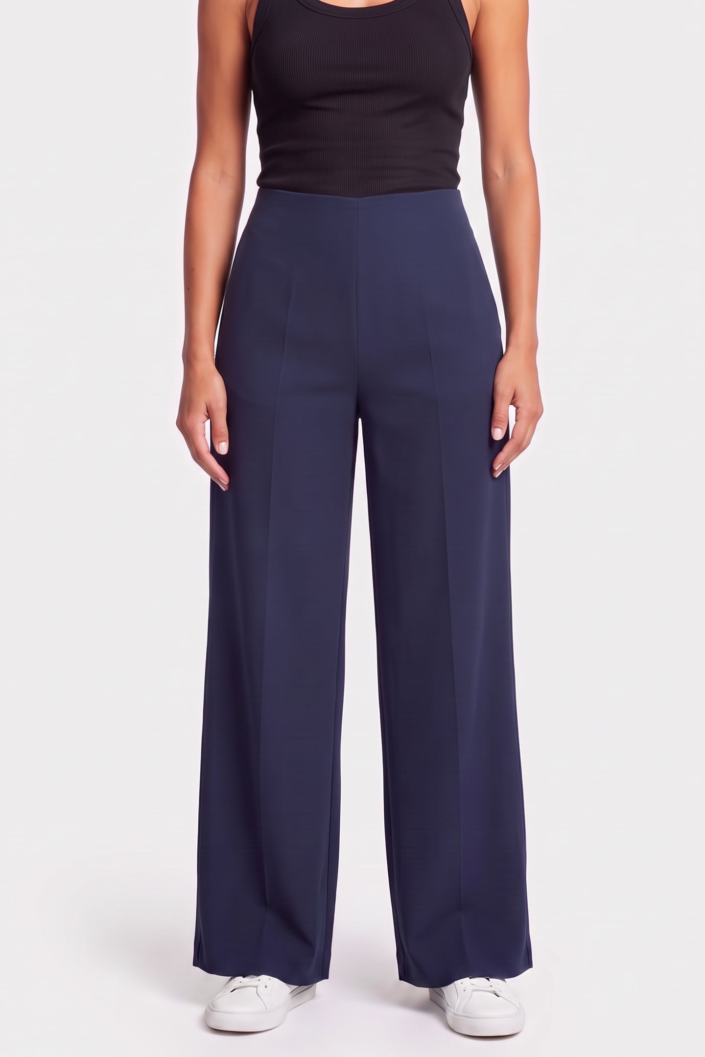 FLUID TAILORED PANTS NAVY 1