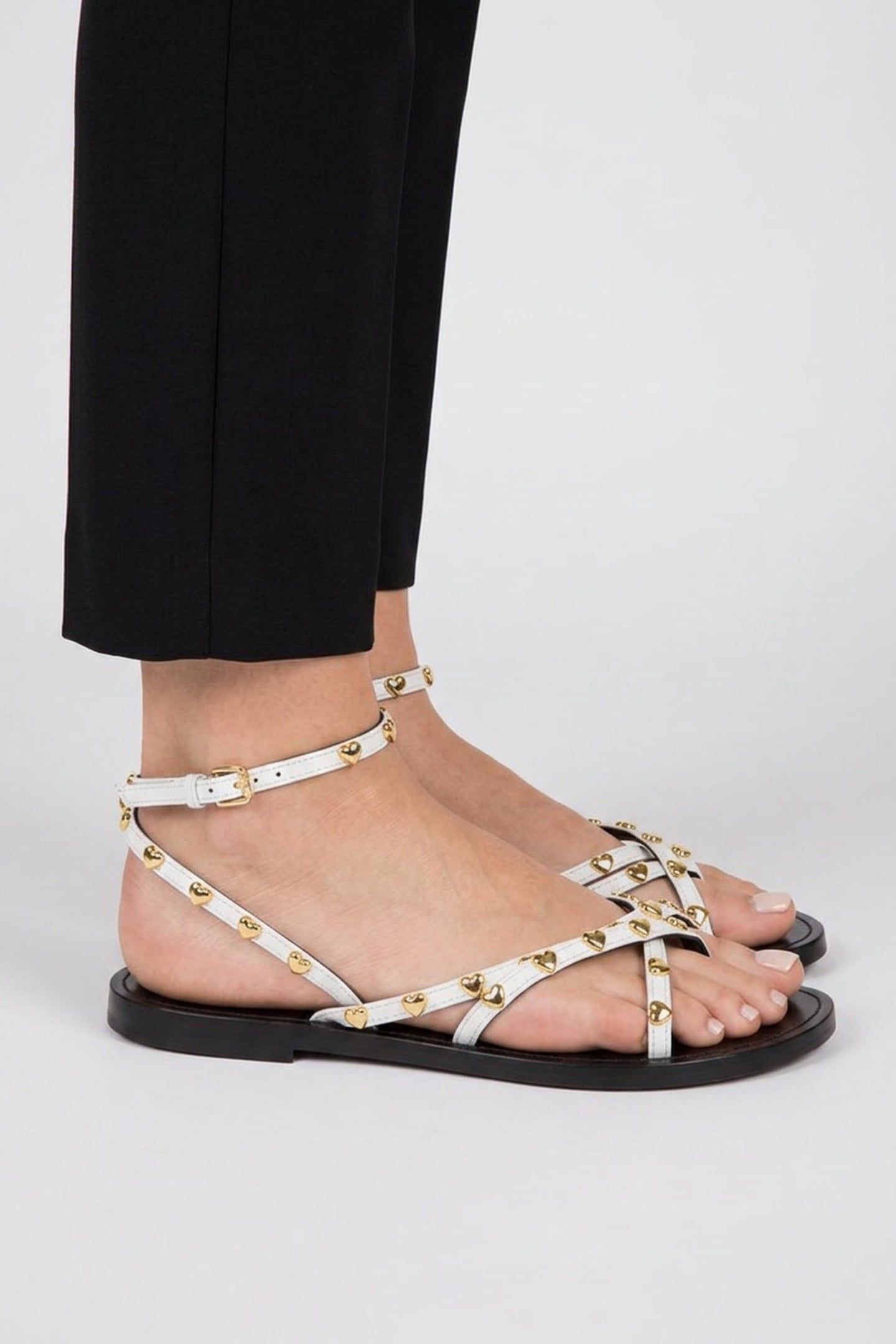 LEATHER SANDALS WHITE 3