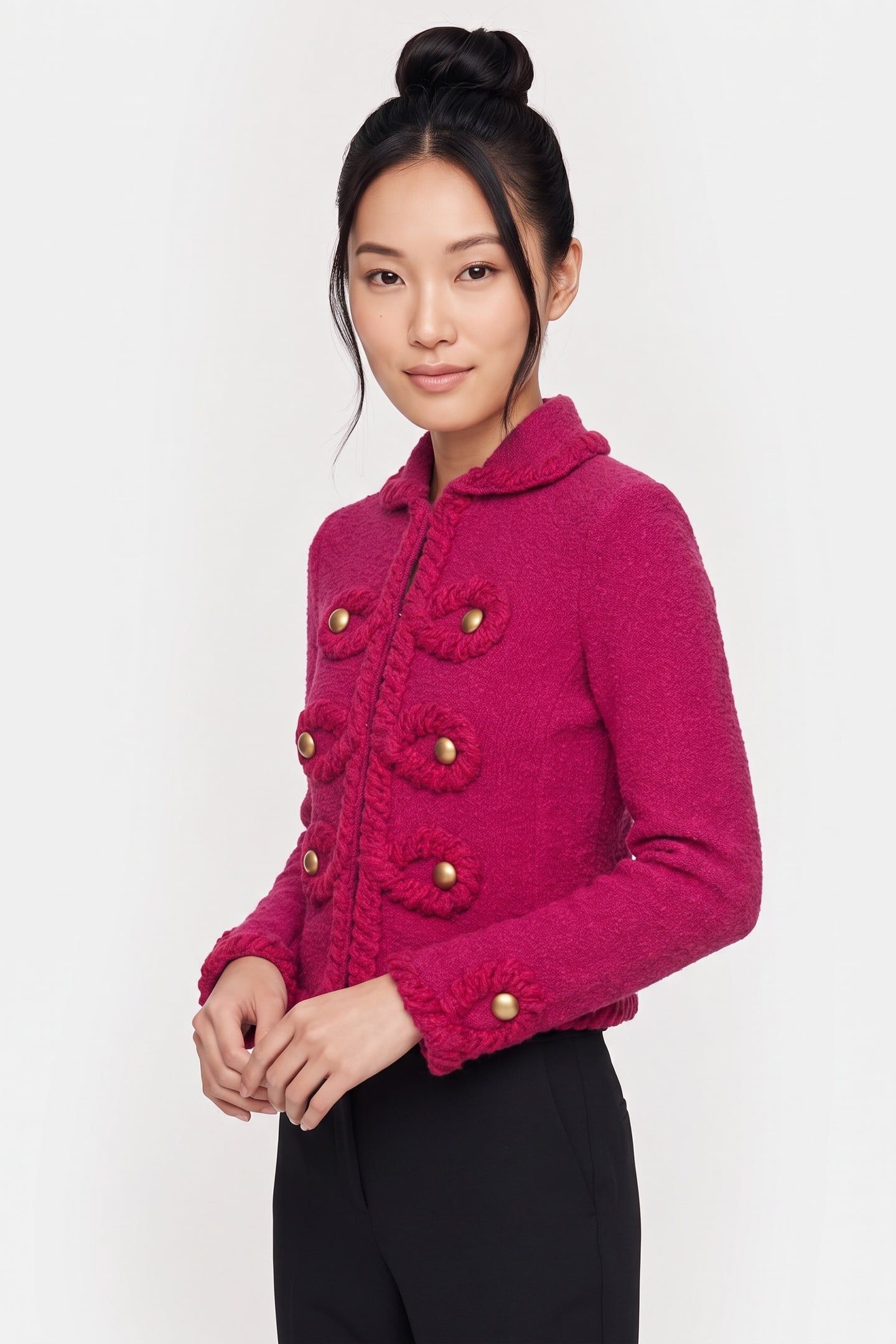 KNITTED JACKET PURPLE 1