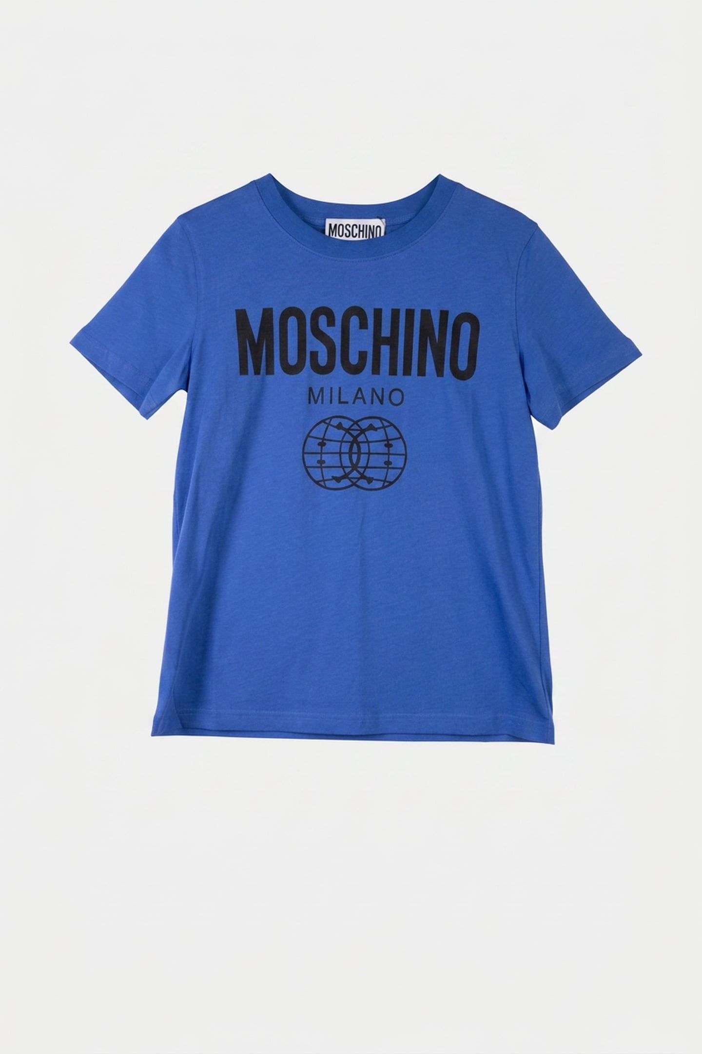 DOUBLE SMILEY®LOGO ORGANIC JERSEY T-SHIRT BLUE 3