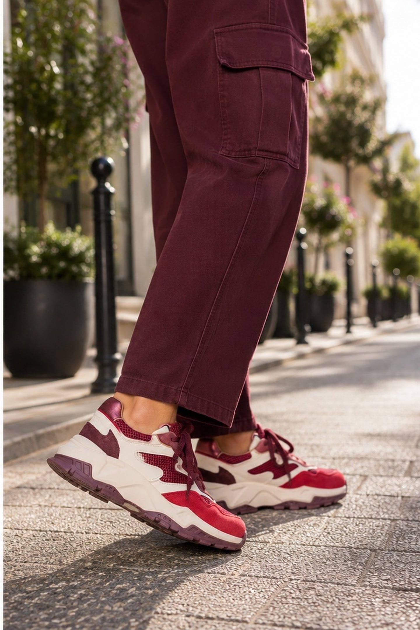 CHESTER OFF WHITE / BORDEAUX 3