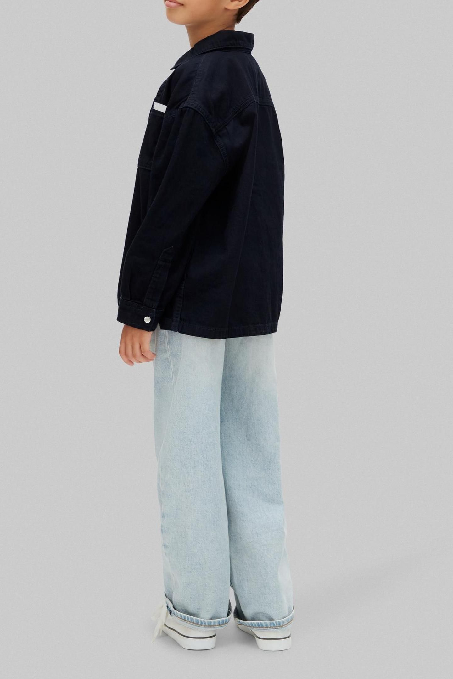 BOYS DENIM SHIRT BLACK BLUE STONE WASH 3
