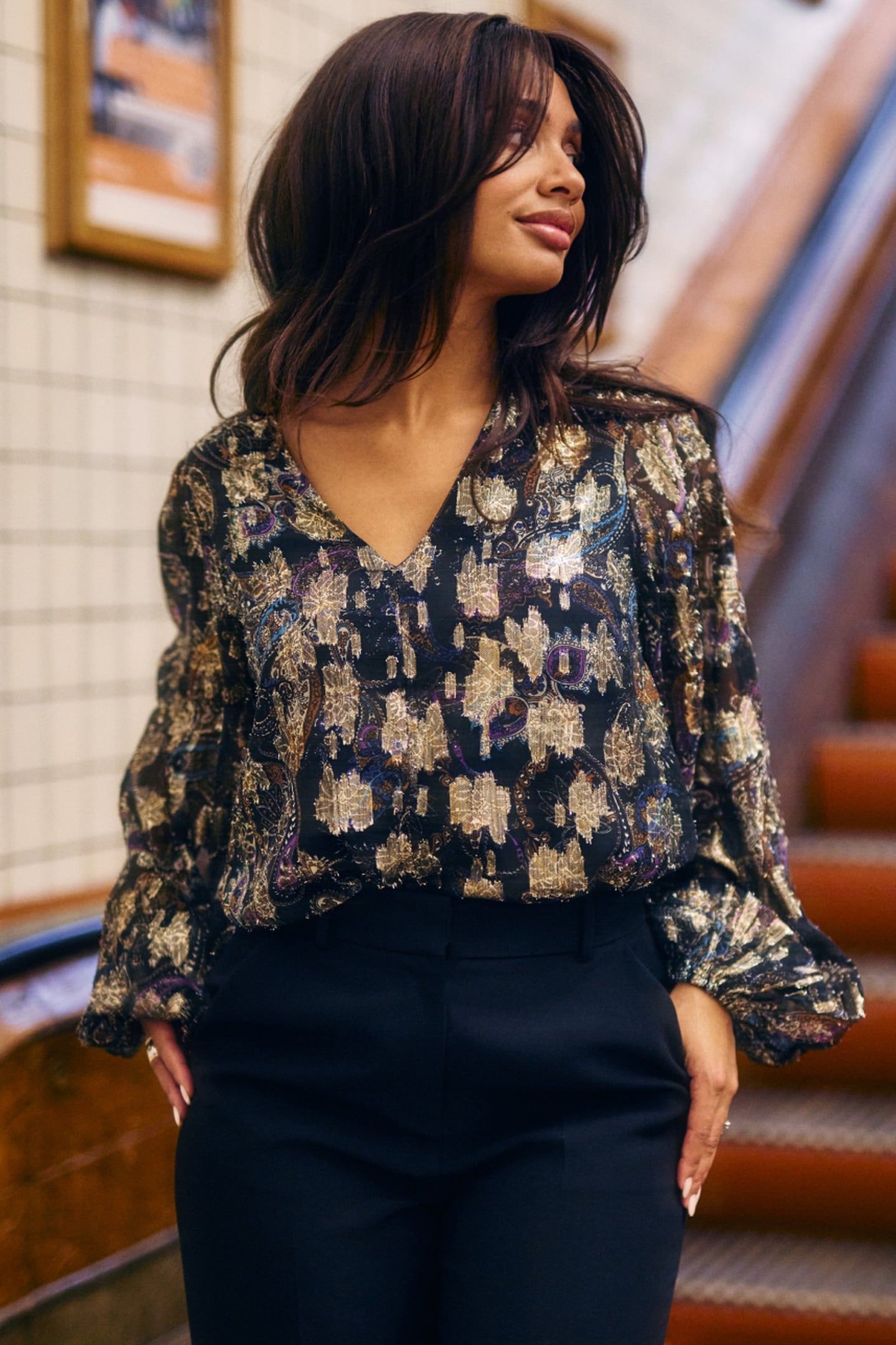 BEANDRA BLOUSE MULTI PAISLY 1