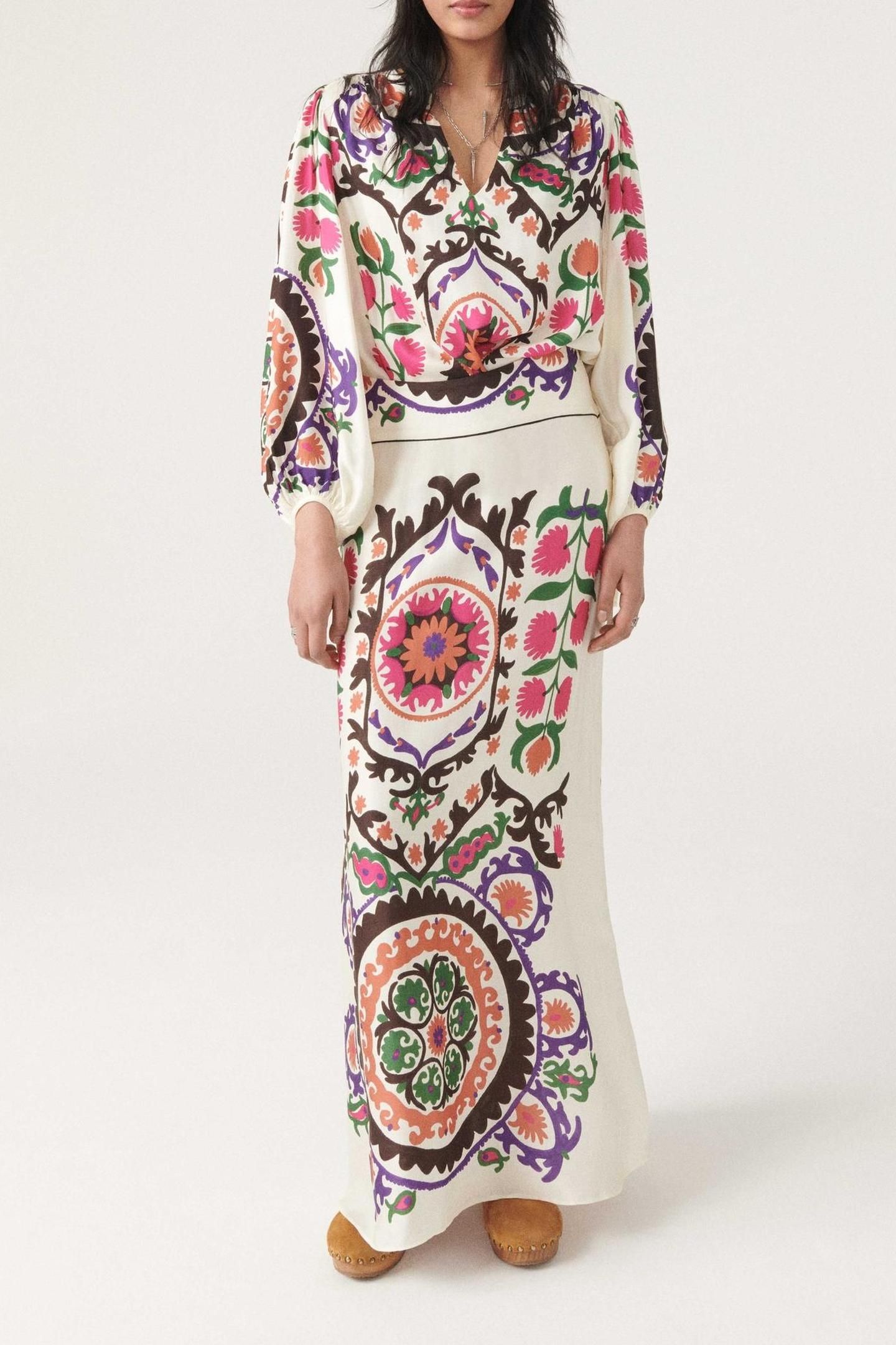 MID-LENGTH SKIRT ECRU 1