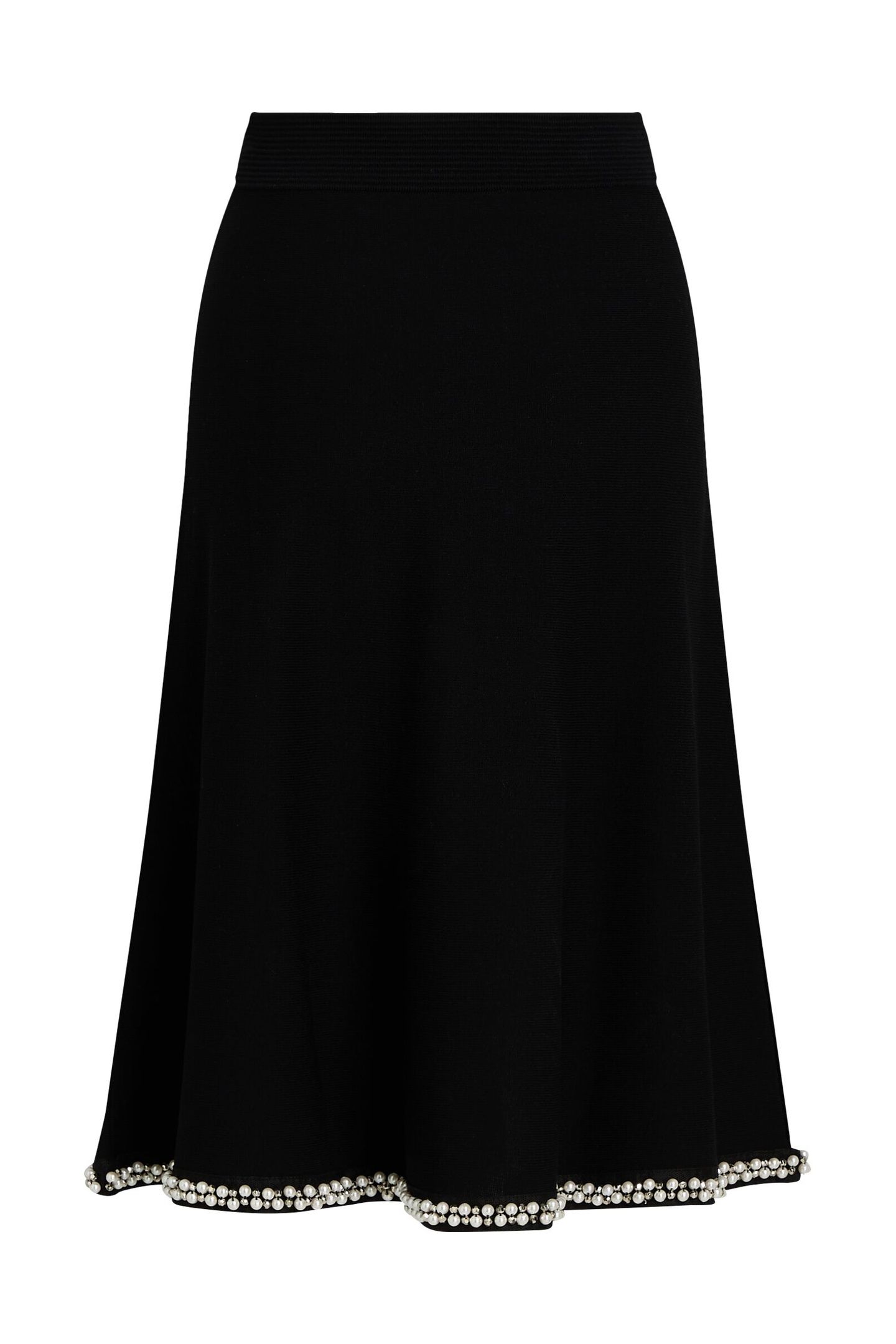 A LINE PEARL KNIT SKIRT BLACK 5