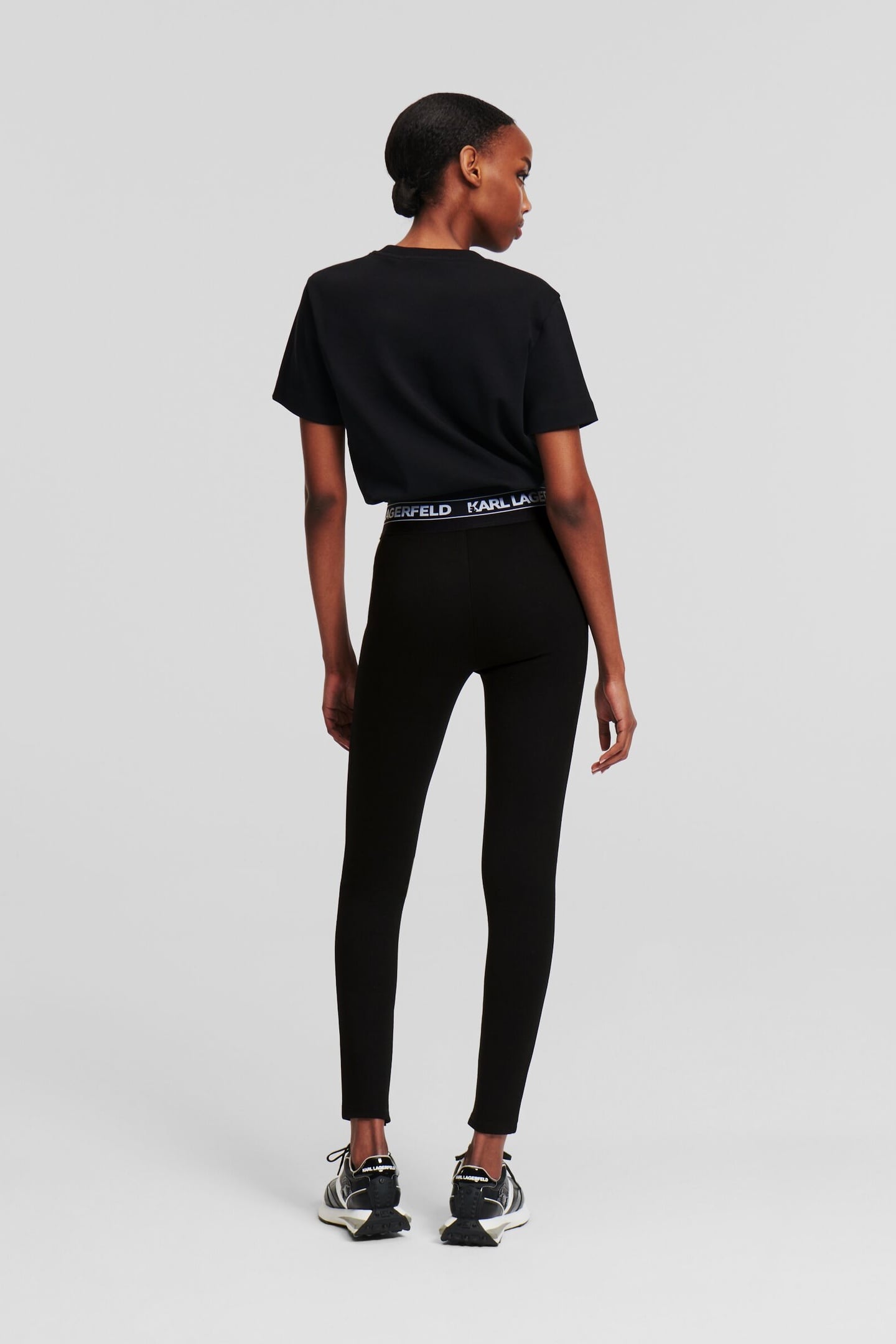 LOGO ELASTIC PUNTO LEGGINGS BLACK 3