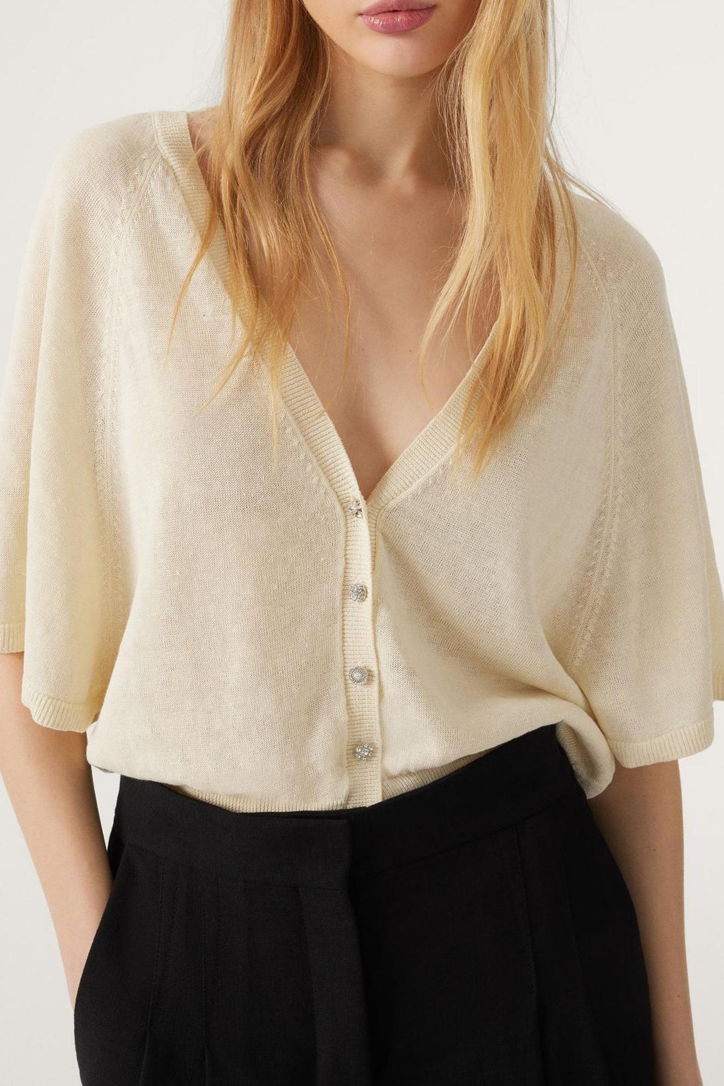 SHORT CARDIGAN ECRU 4