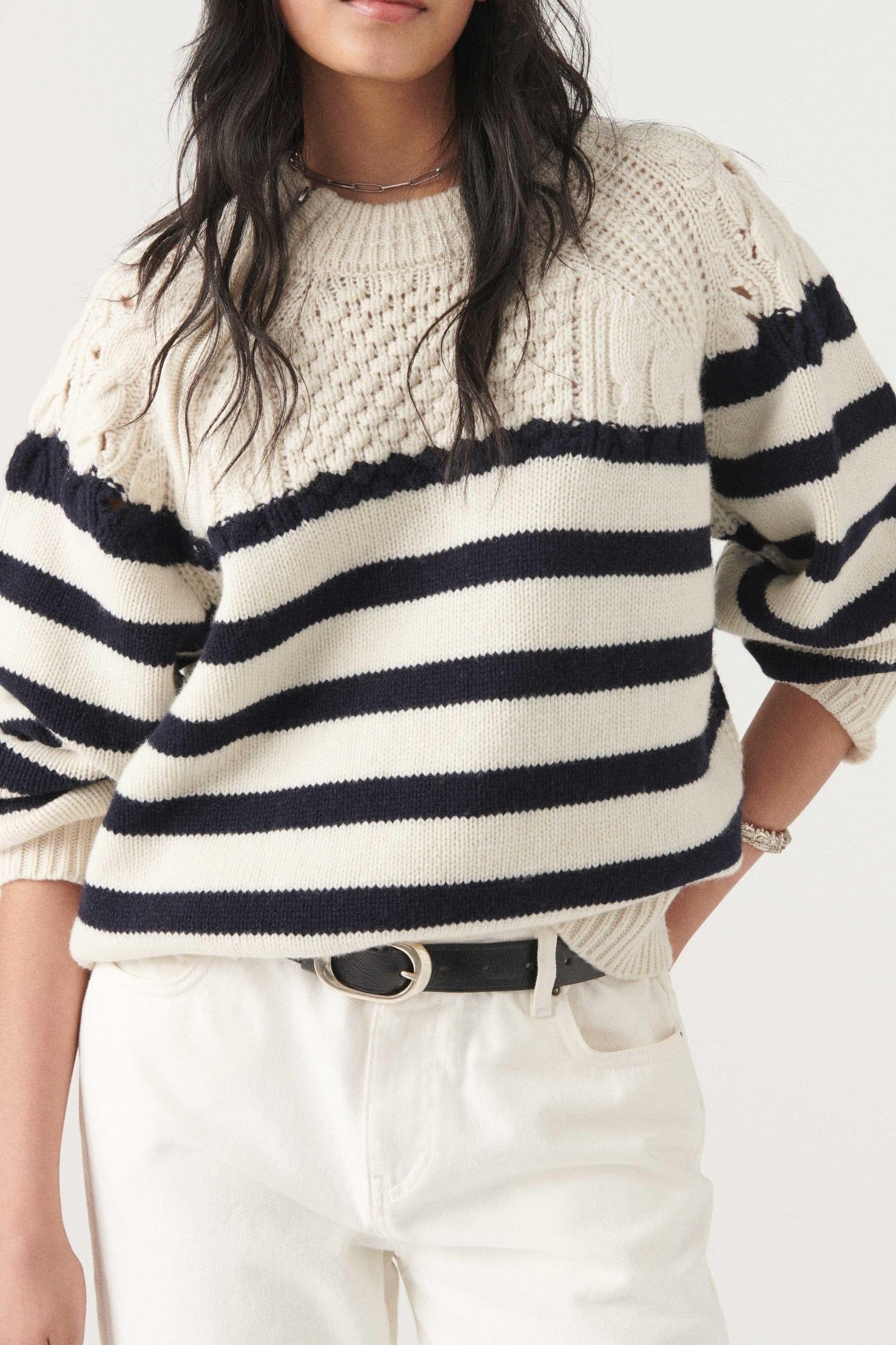 LONG SLEEVES KNIT ECRU 1