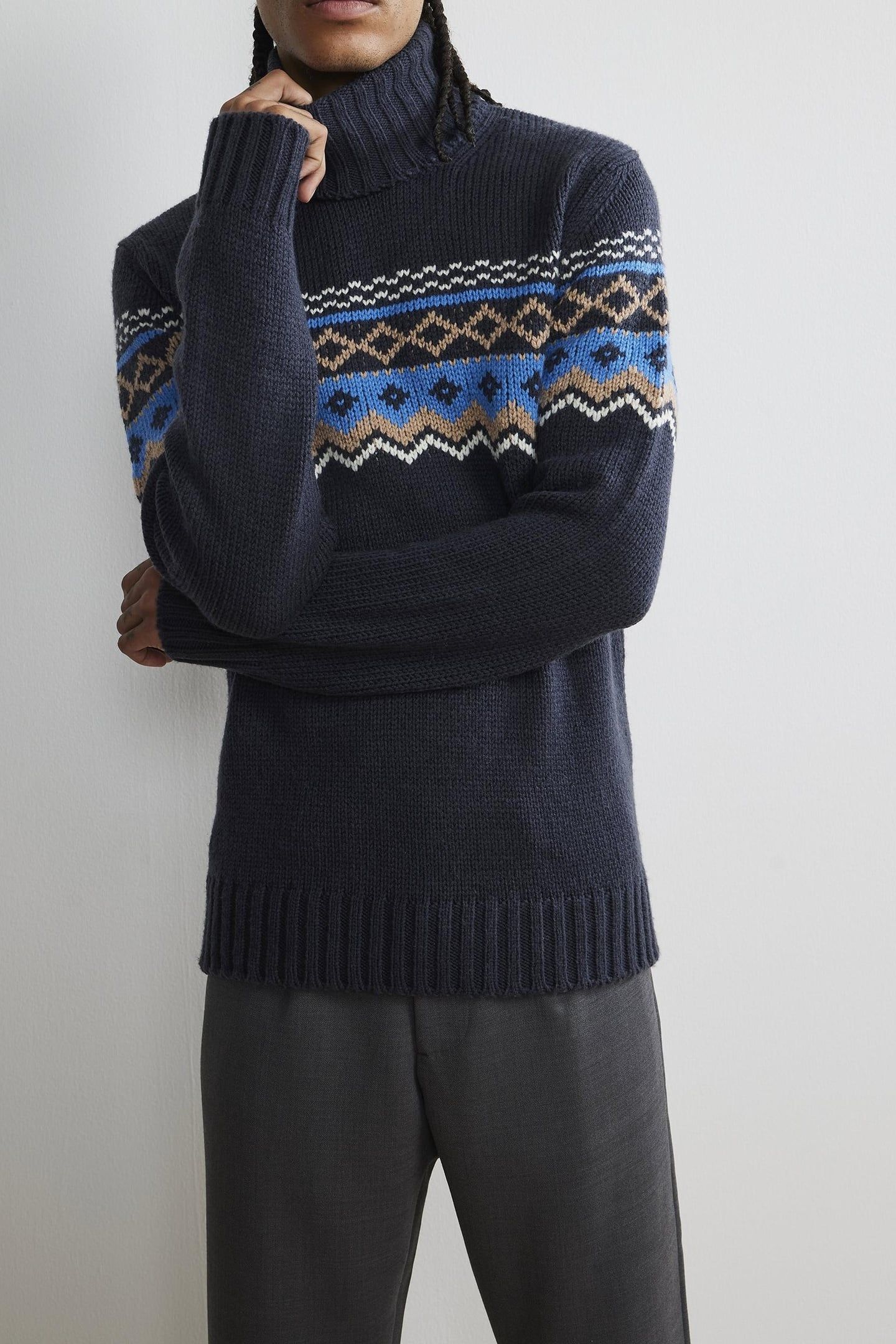 STEIN ROLL NECK 6475 INK GREY 1