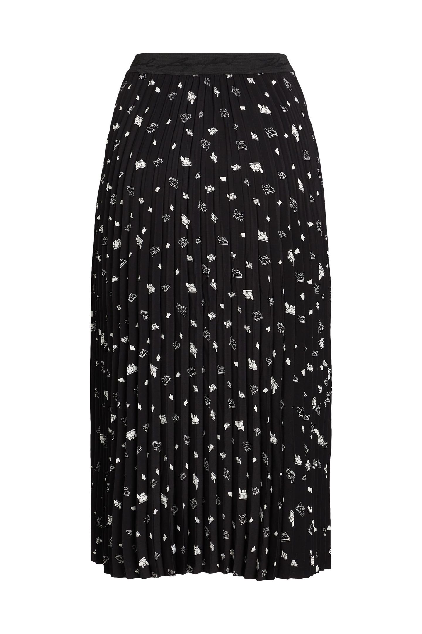 KOCKTAIL KARL PLEATED SKIRT BLACK 2
