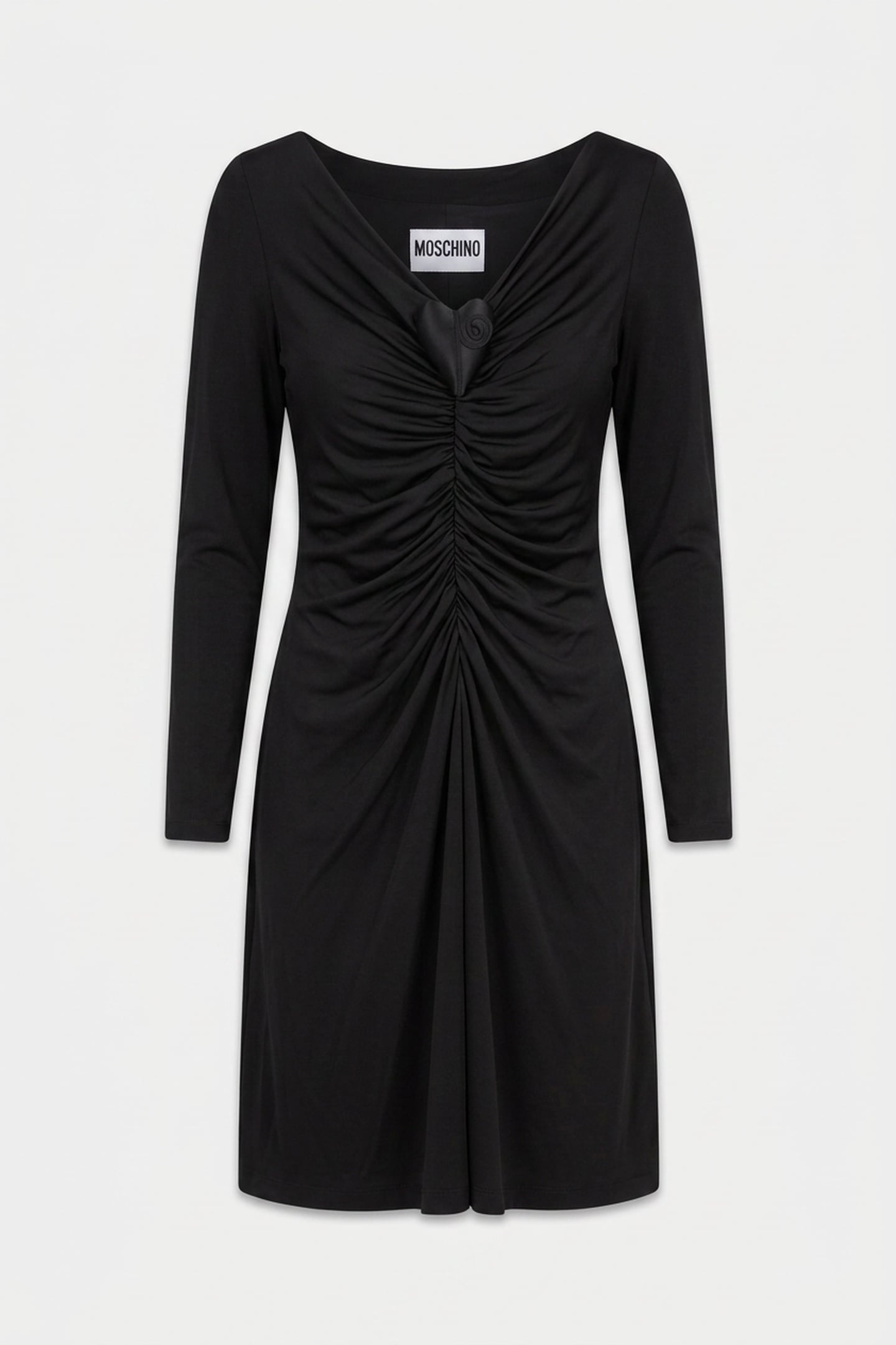 PADDED HEART STRETCH ORGANZINE DRESS BLACK 3