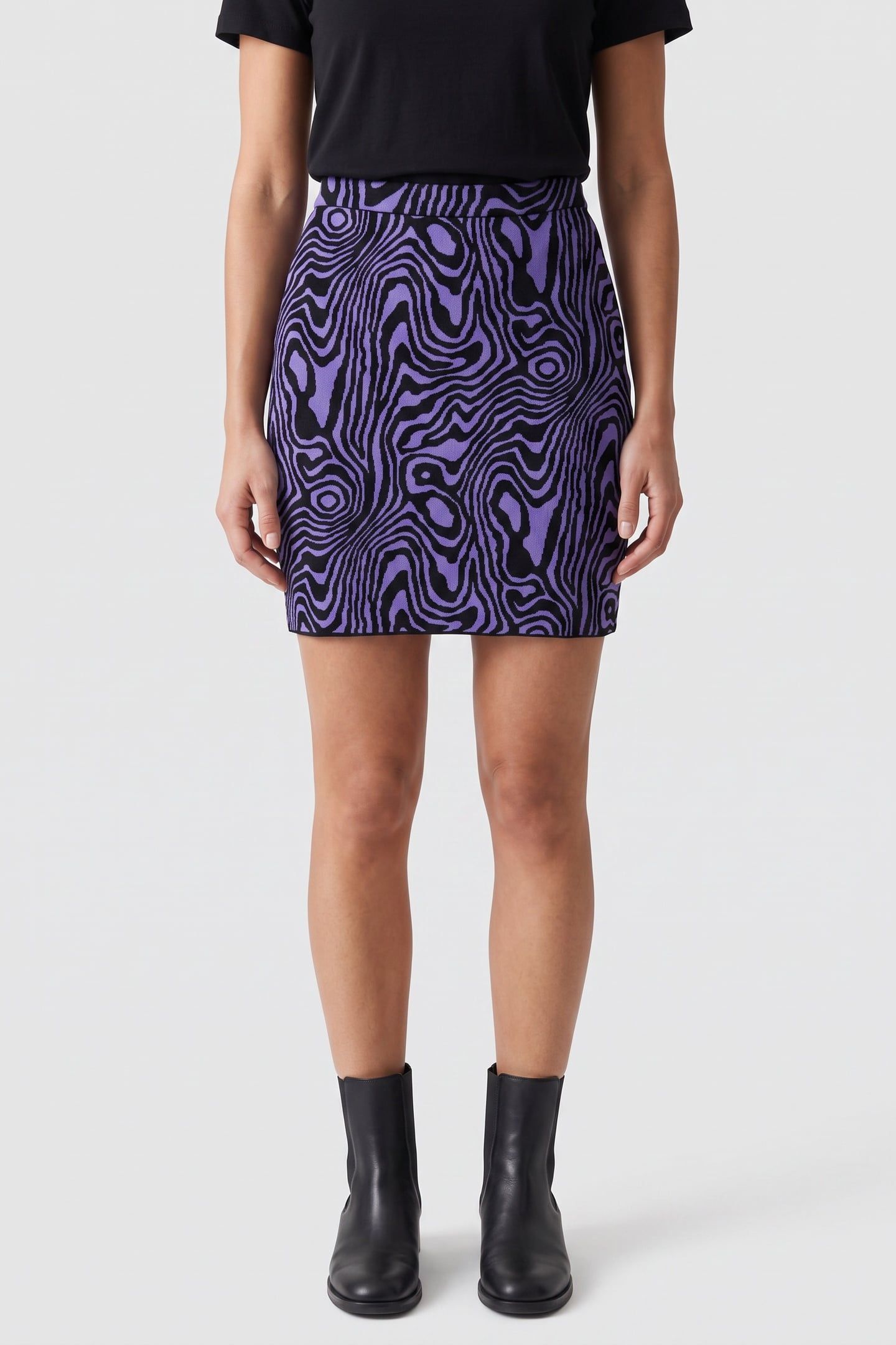 KNITTED SKIRT BLUE 1