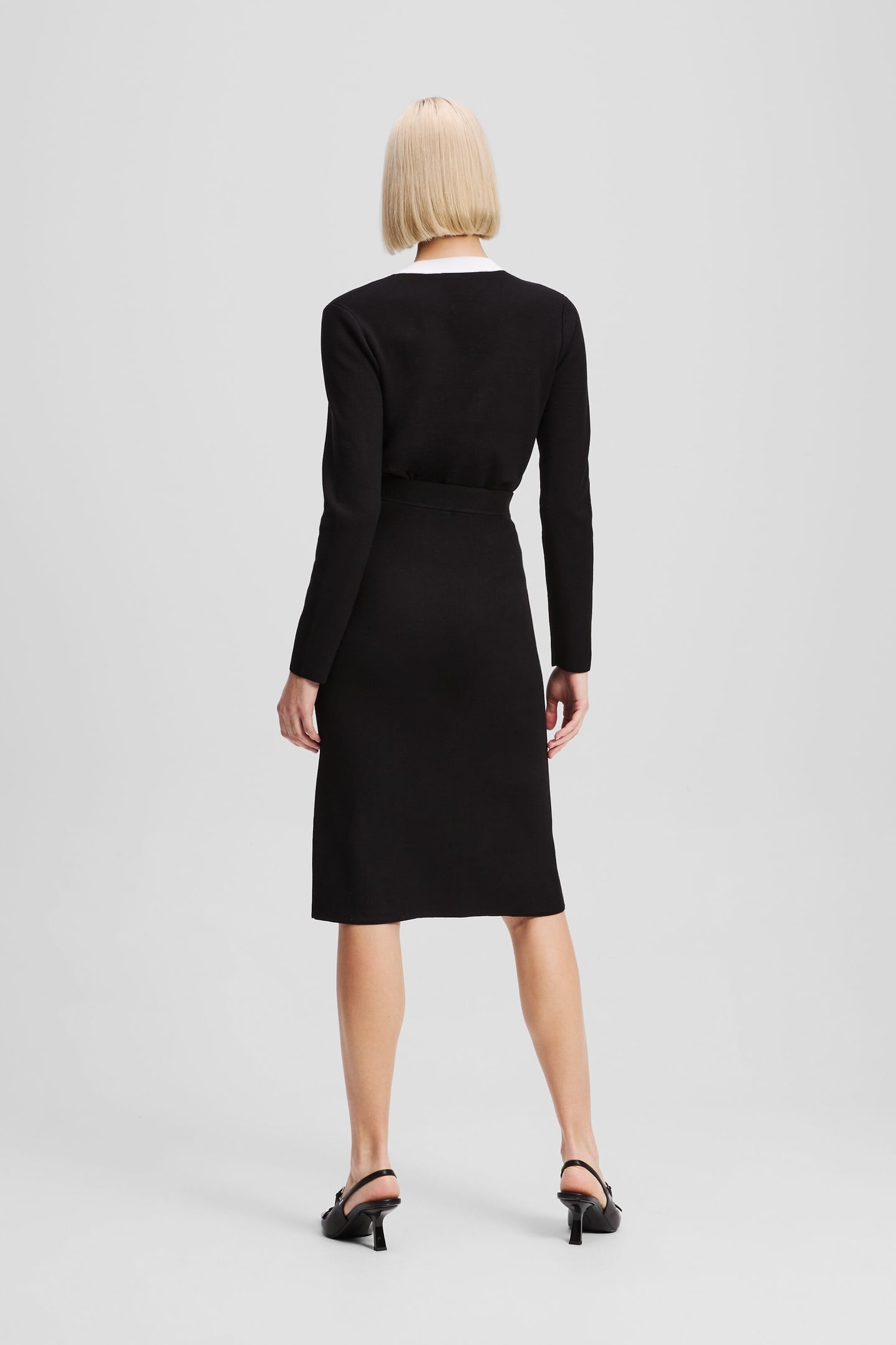 BW KNIT SKIRT WHITE/BLACK 3