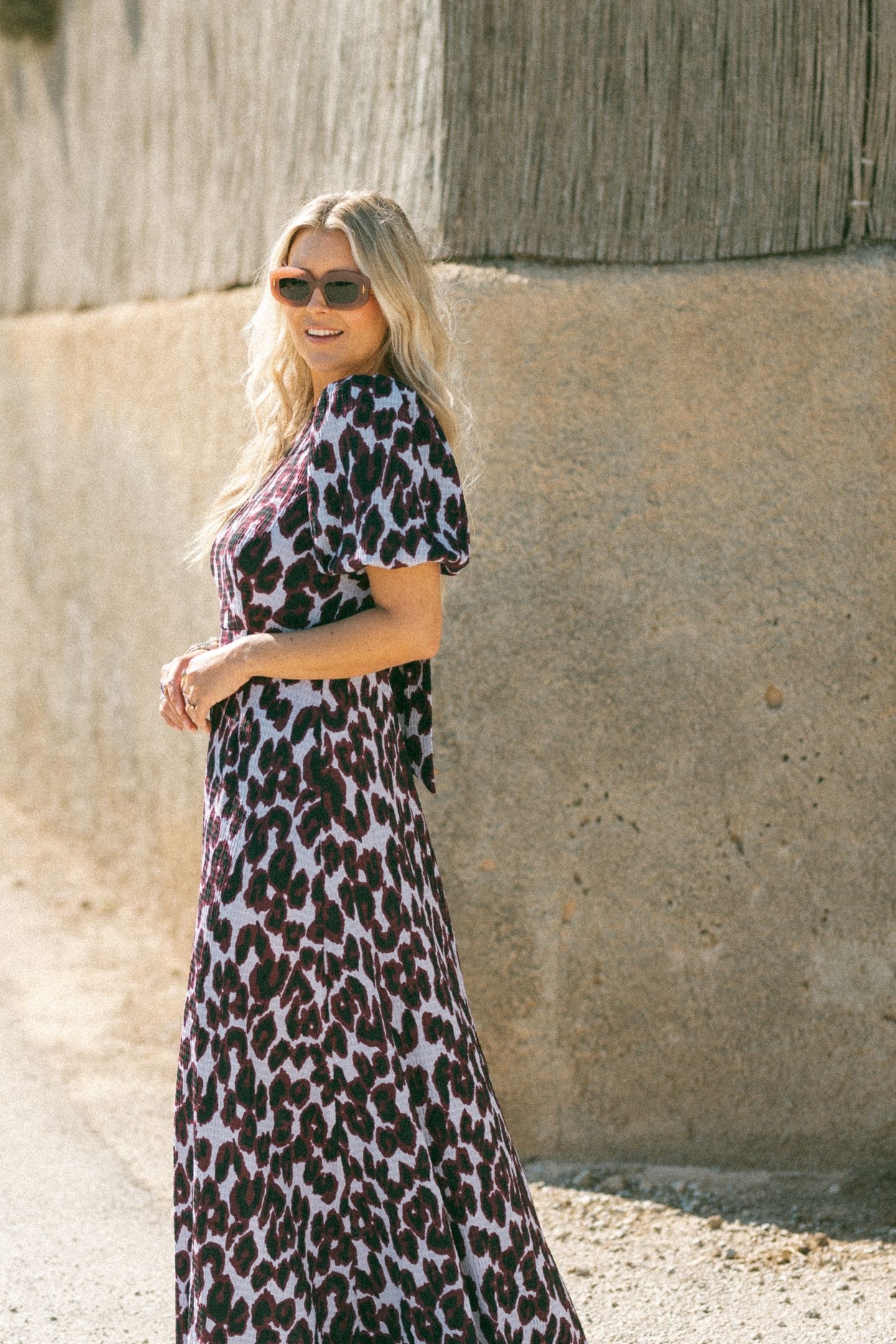 LOLITA DRESS BLUE LEOPARD PRINT 3