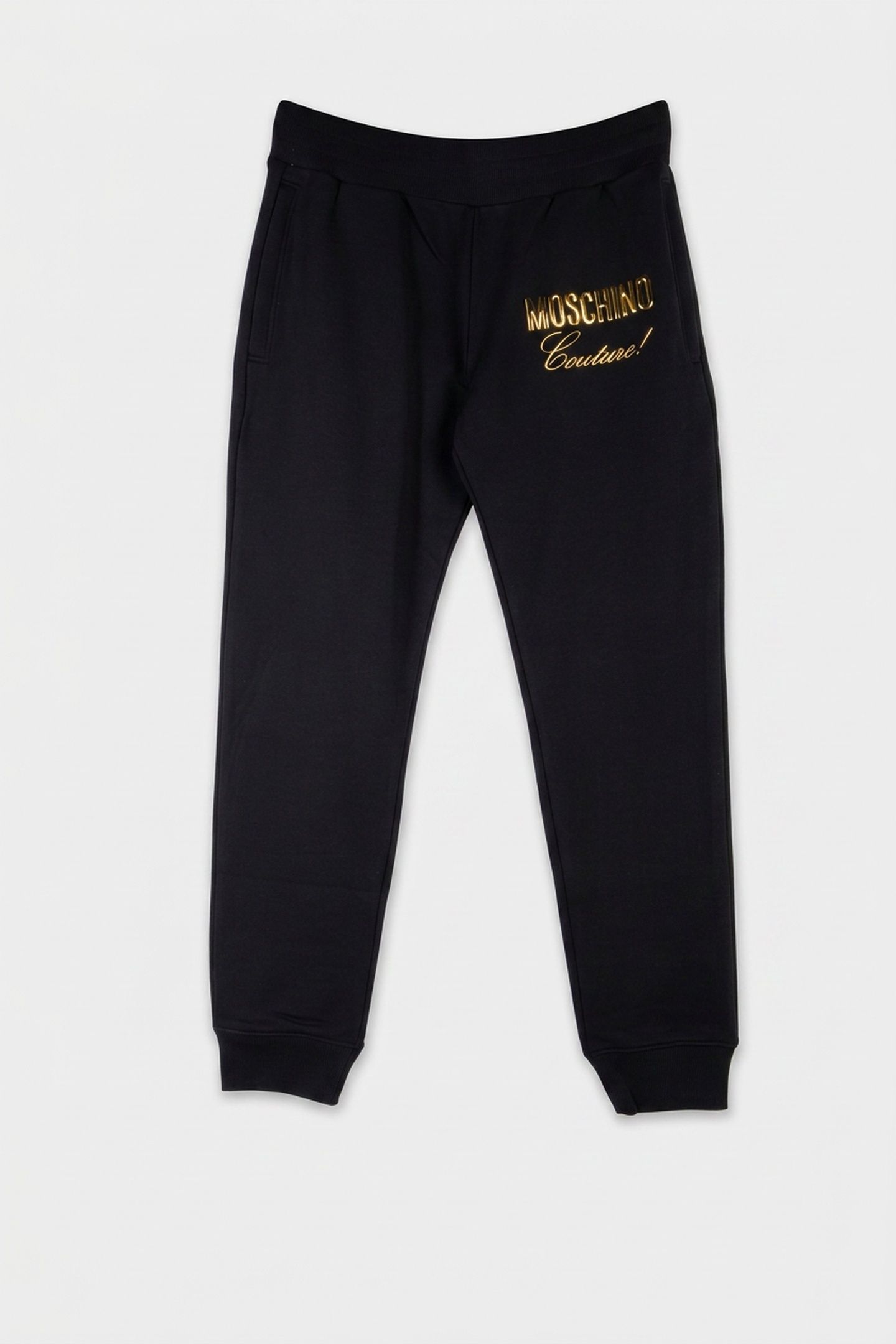 MOSCHINO COUTURE ORGANIC FLEECE JOGGING BLACK 3