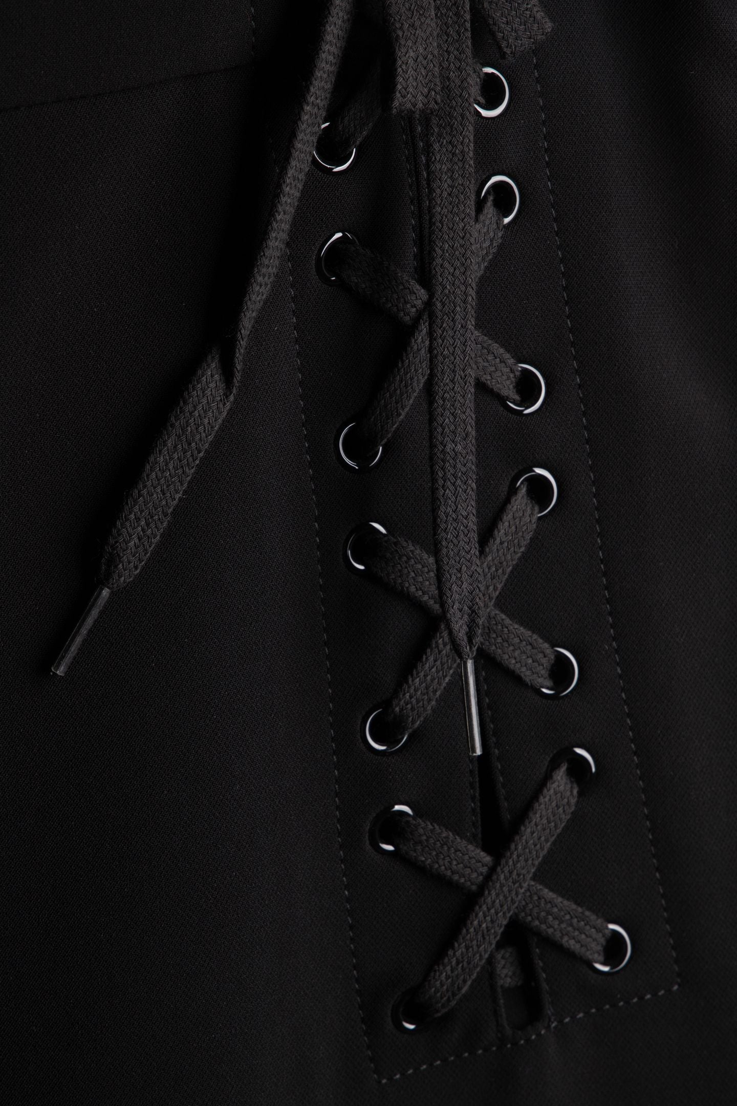 BONDAGE LACING CREPE TROUSERS BLACK 4