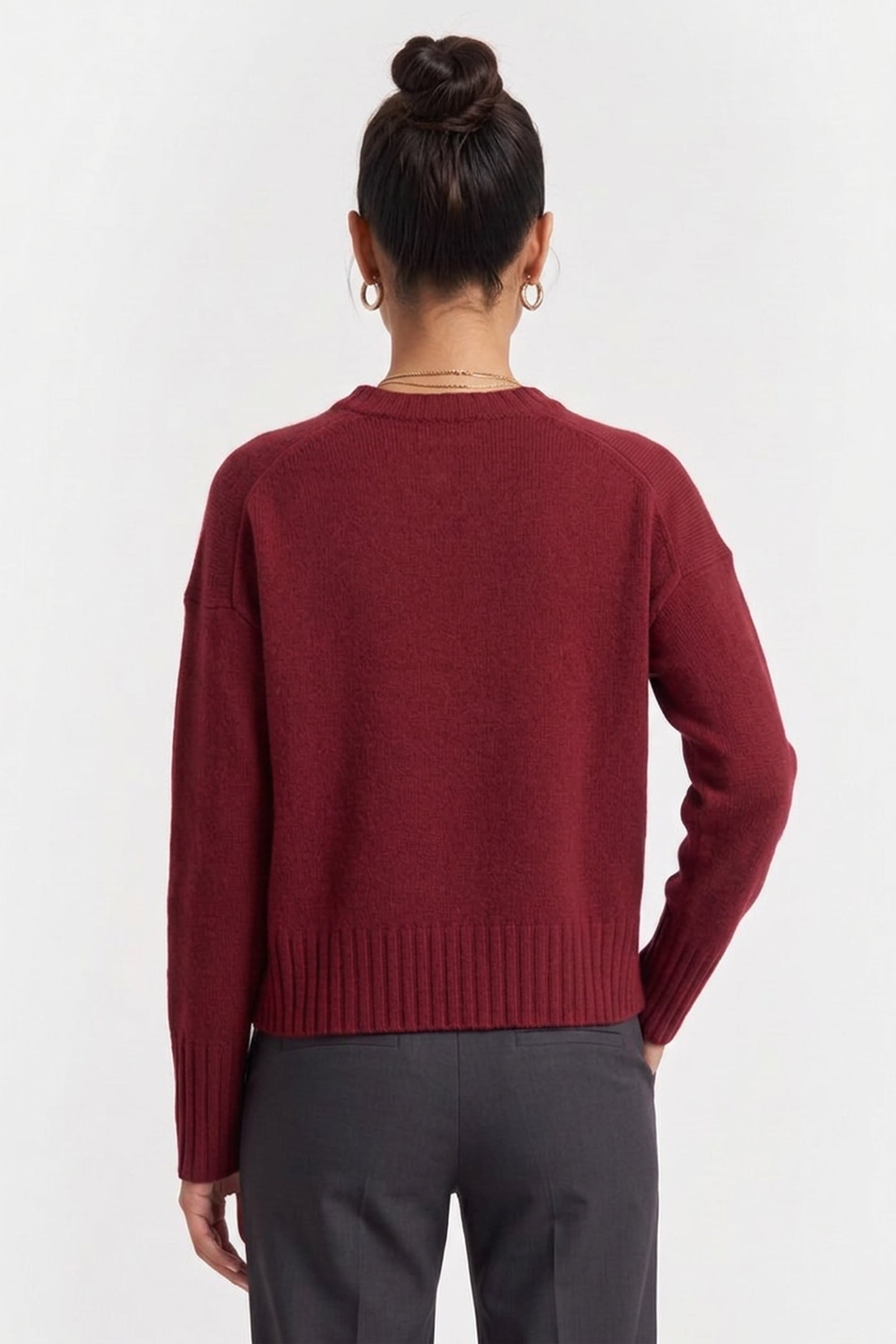 ARUN CREW NECK CRANBERRY RED 2