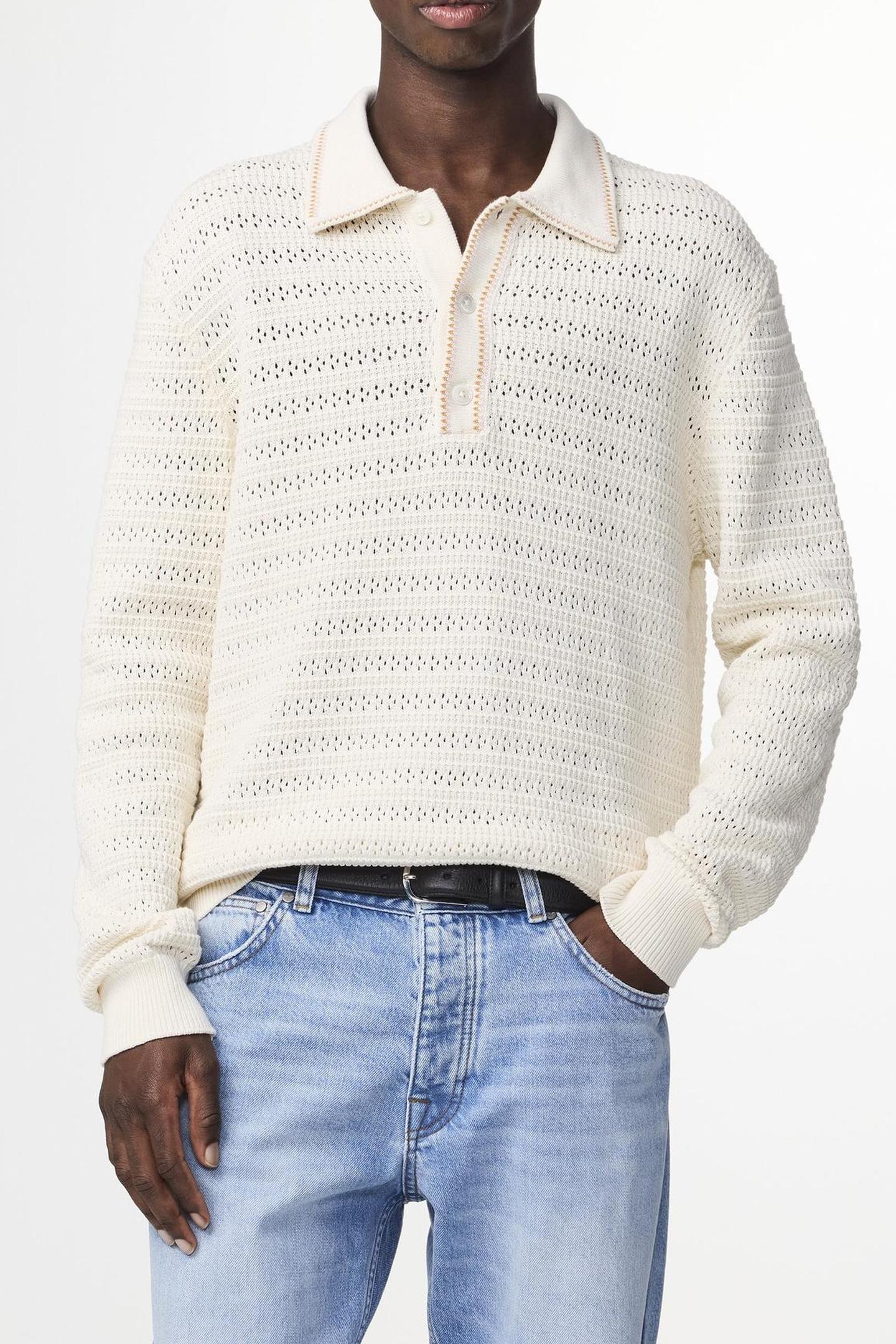 JOSH LS POLO 6636 IVORY 1