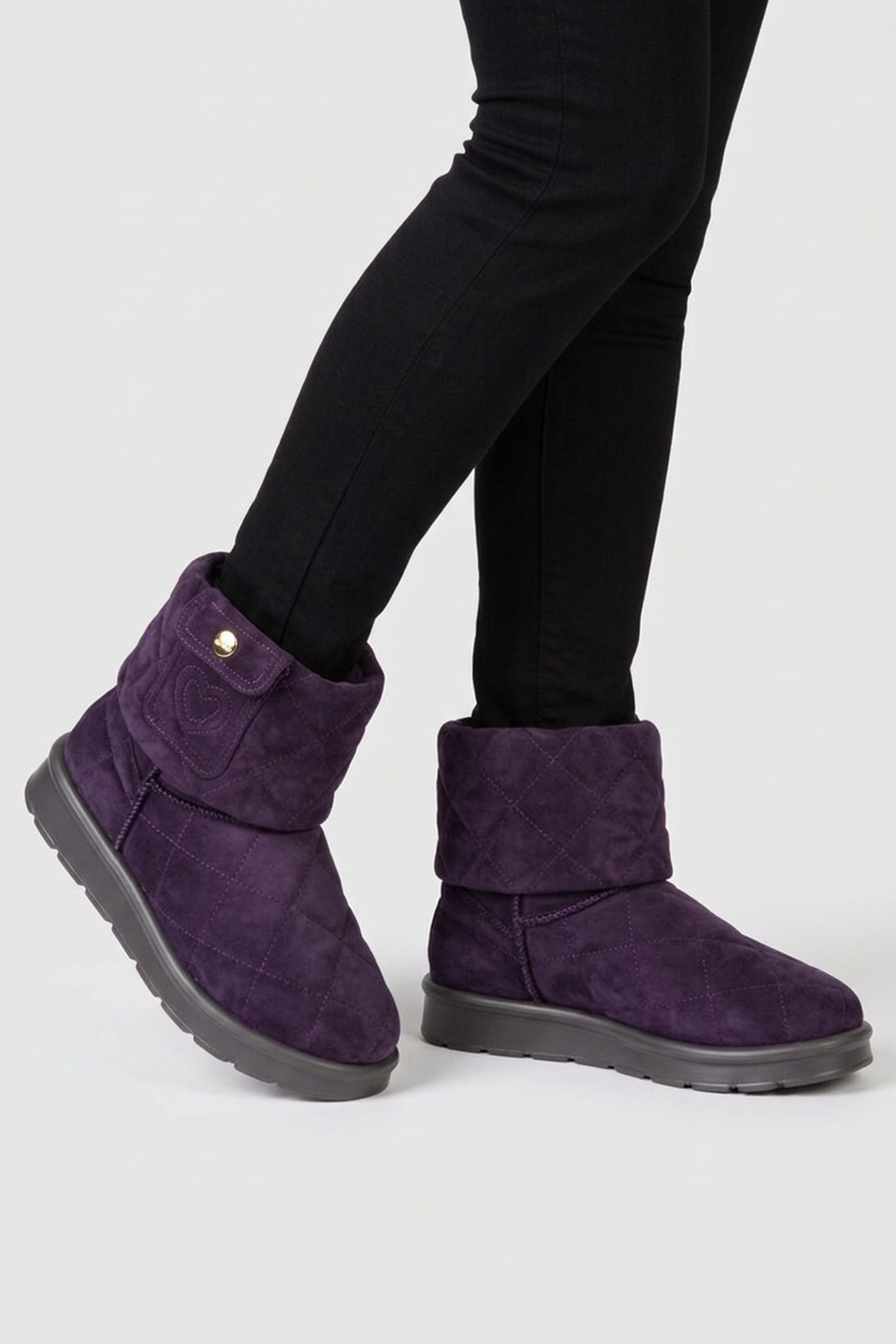 ANKLE BOOTS IN SOFT QUILTED FABRIC BLUE 3