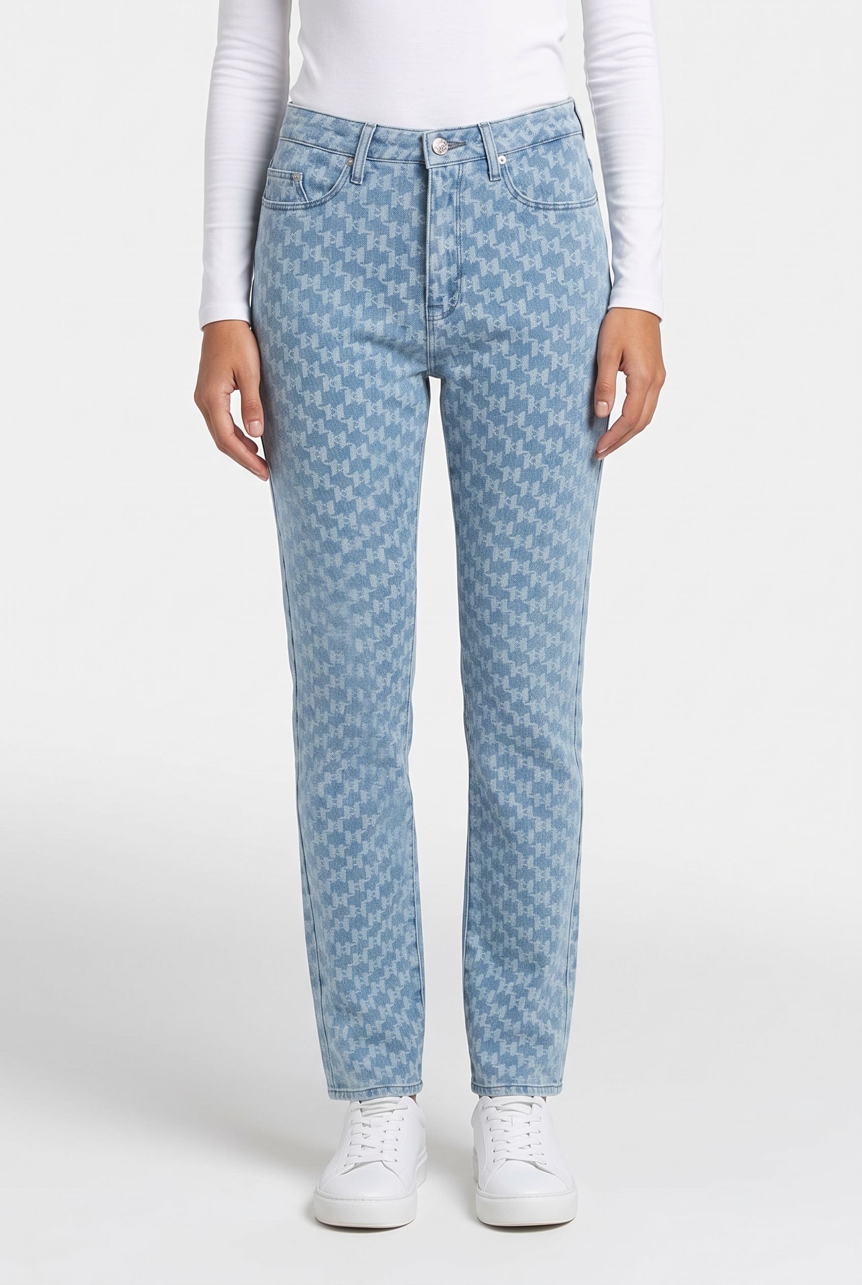 KL JACQUARD DENIM PANTS MONOGRAM DENIM 1