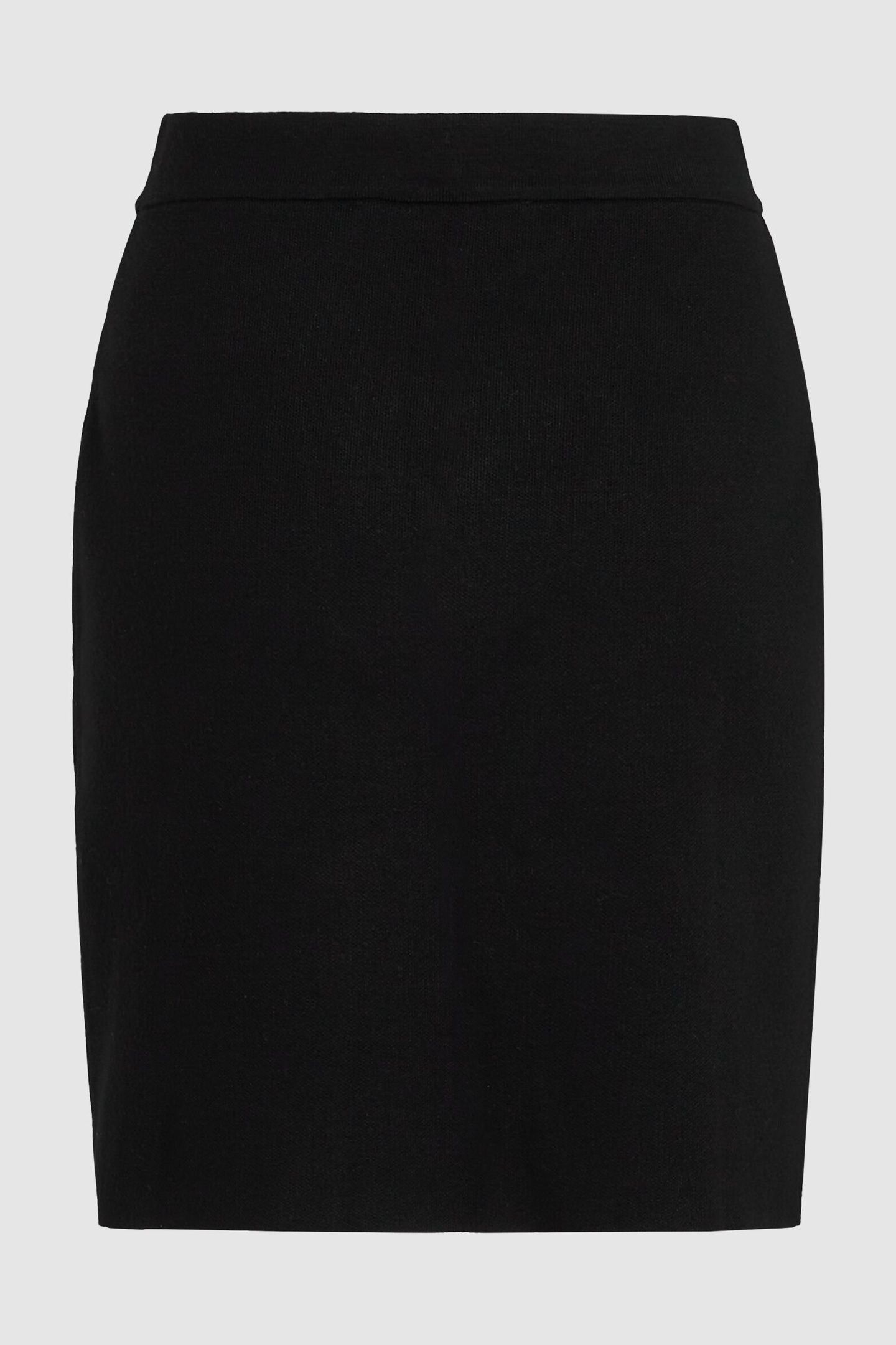 FANCY BUTTONS KNIT SKIRT BLACK 2