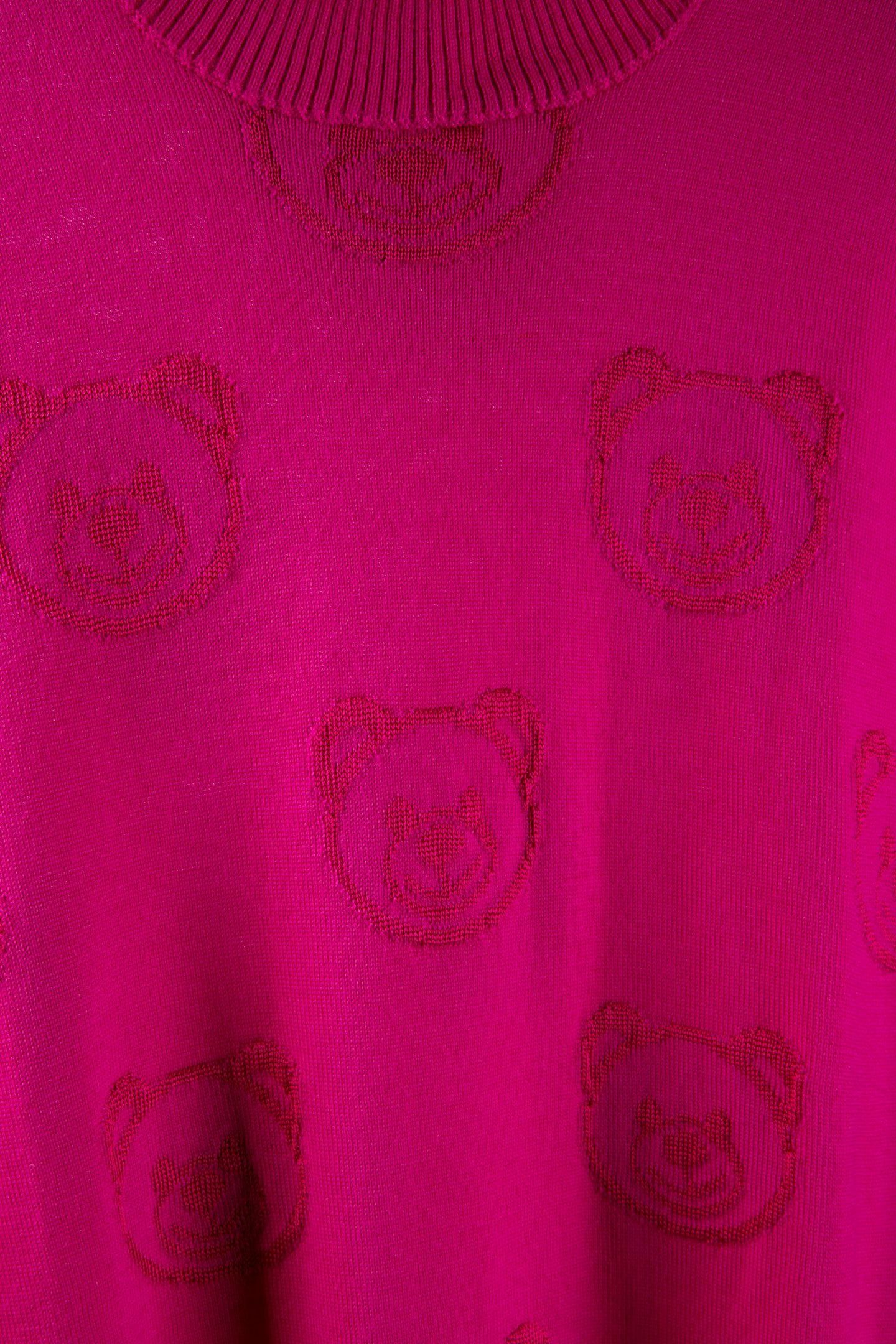 ALLOVER TEDDY BEAR WOOL DRESS PURPLE 4
